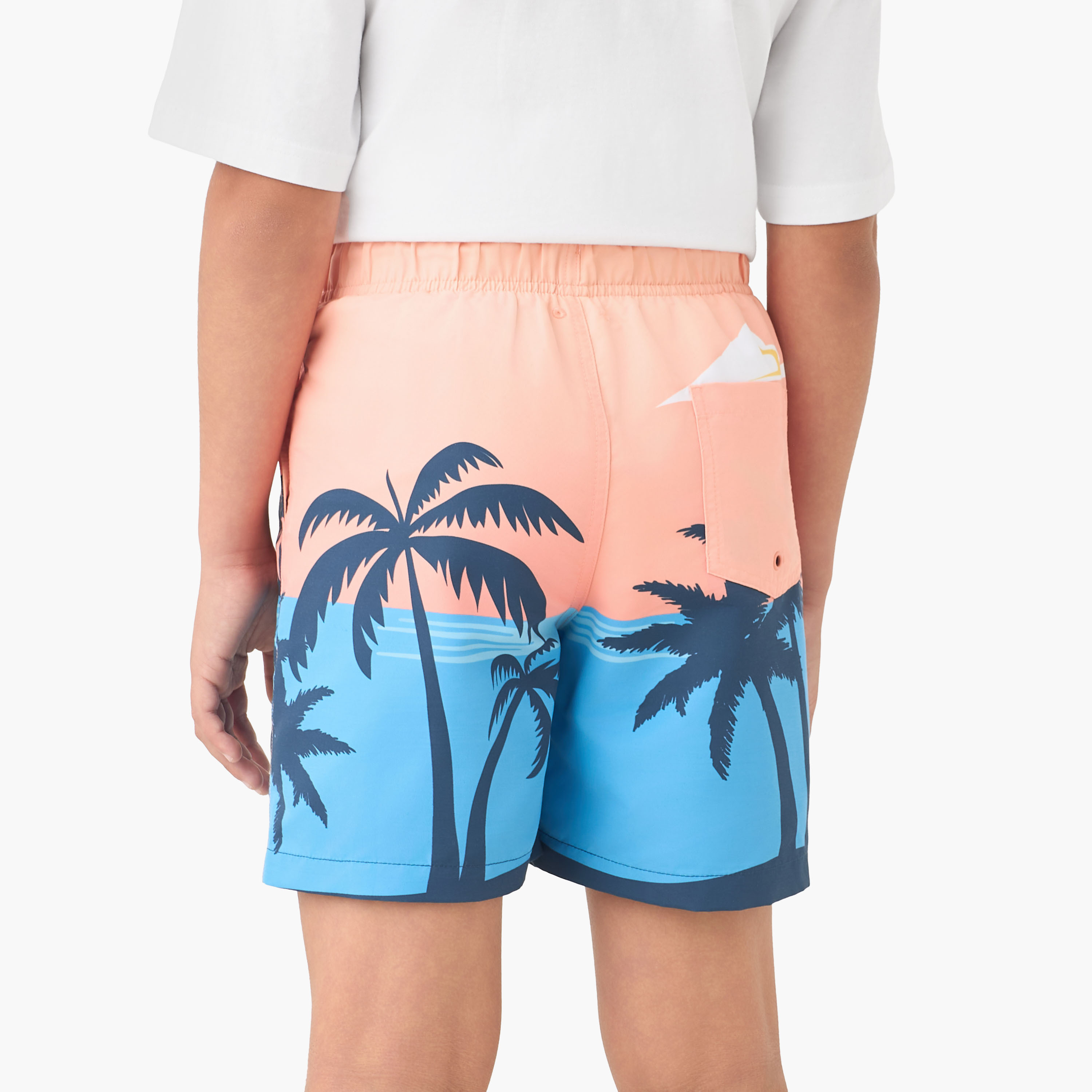 Juniors Boys Palm Tree Print Swim Shorts-boys-clothing-swimwear-image-3