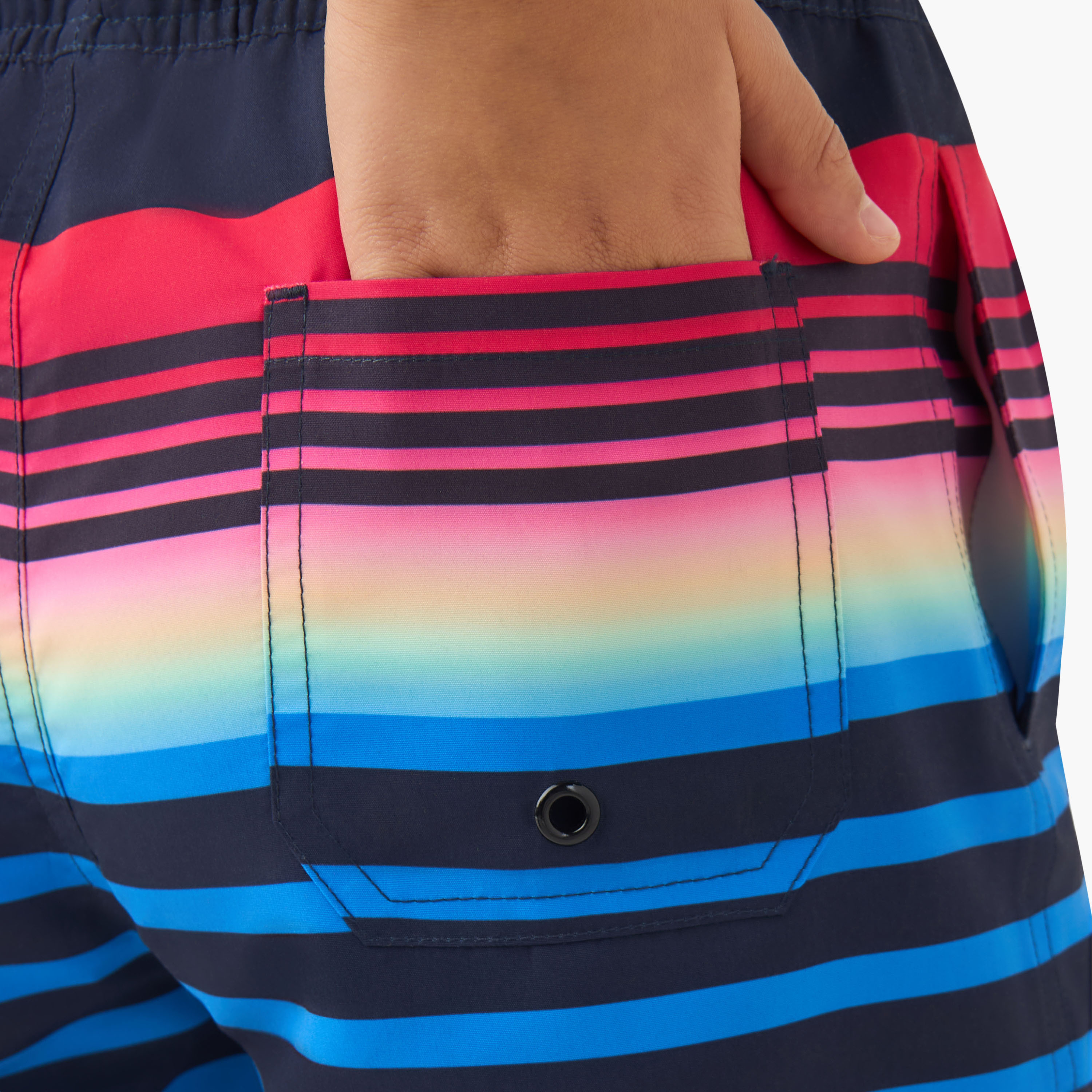 Juniors Boys Elasticated Drawstring Waist Swim Shorts-boys-clothing-swimwear-image-5