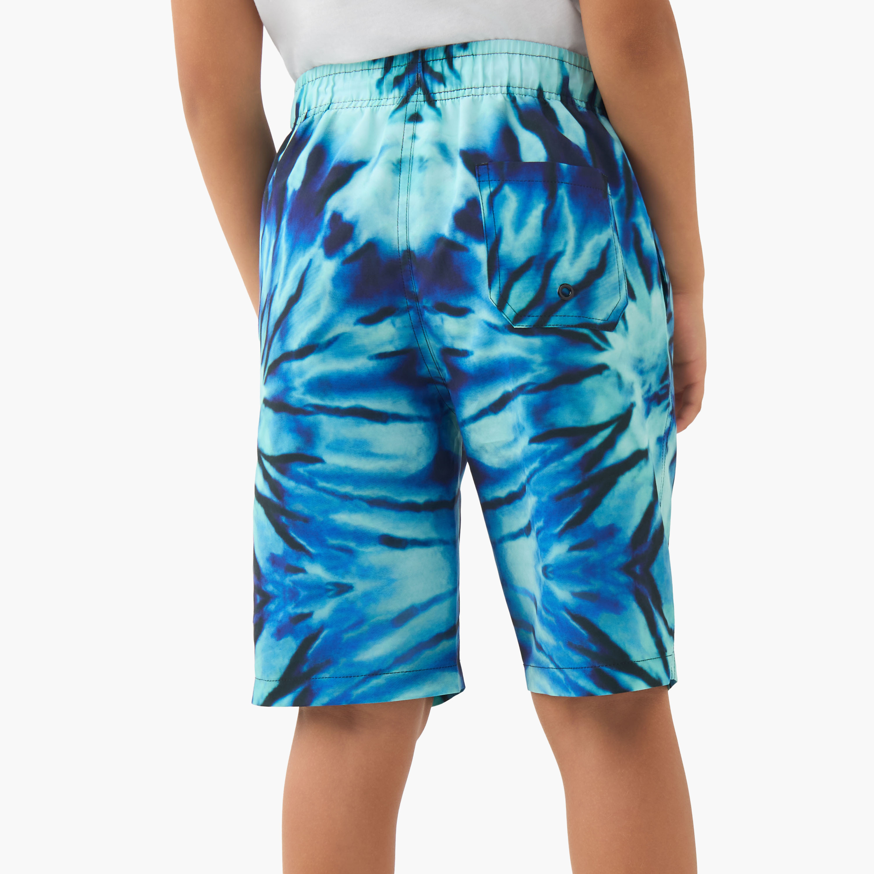 شورت سباحة للأولاد بخصر مطاطي برباط من جونيورز-boys-clothing-swimwear-image-3