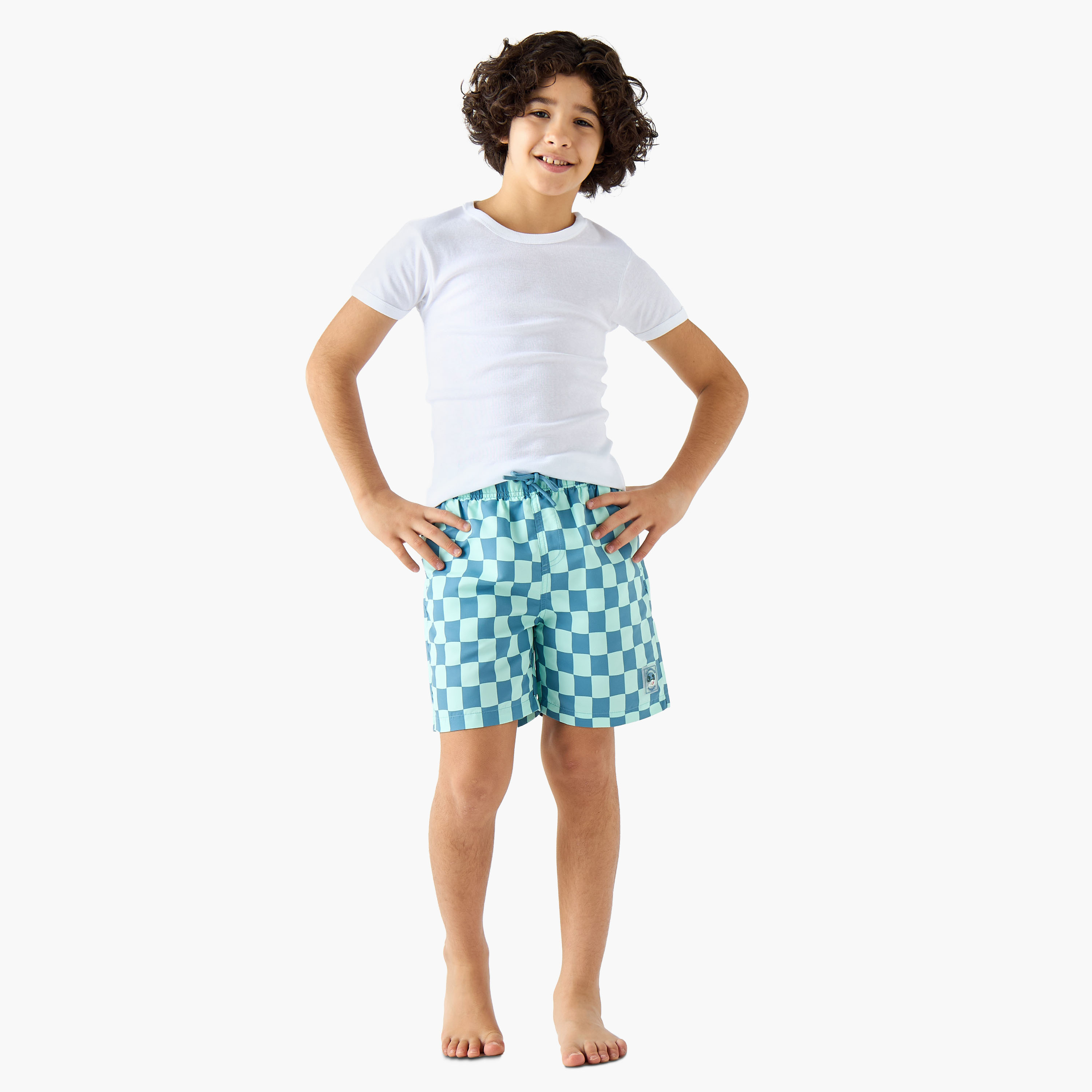 شورت سباحة كاروهات للأولاد من جونيورز-boys-clothing-swimwear-image-4