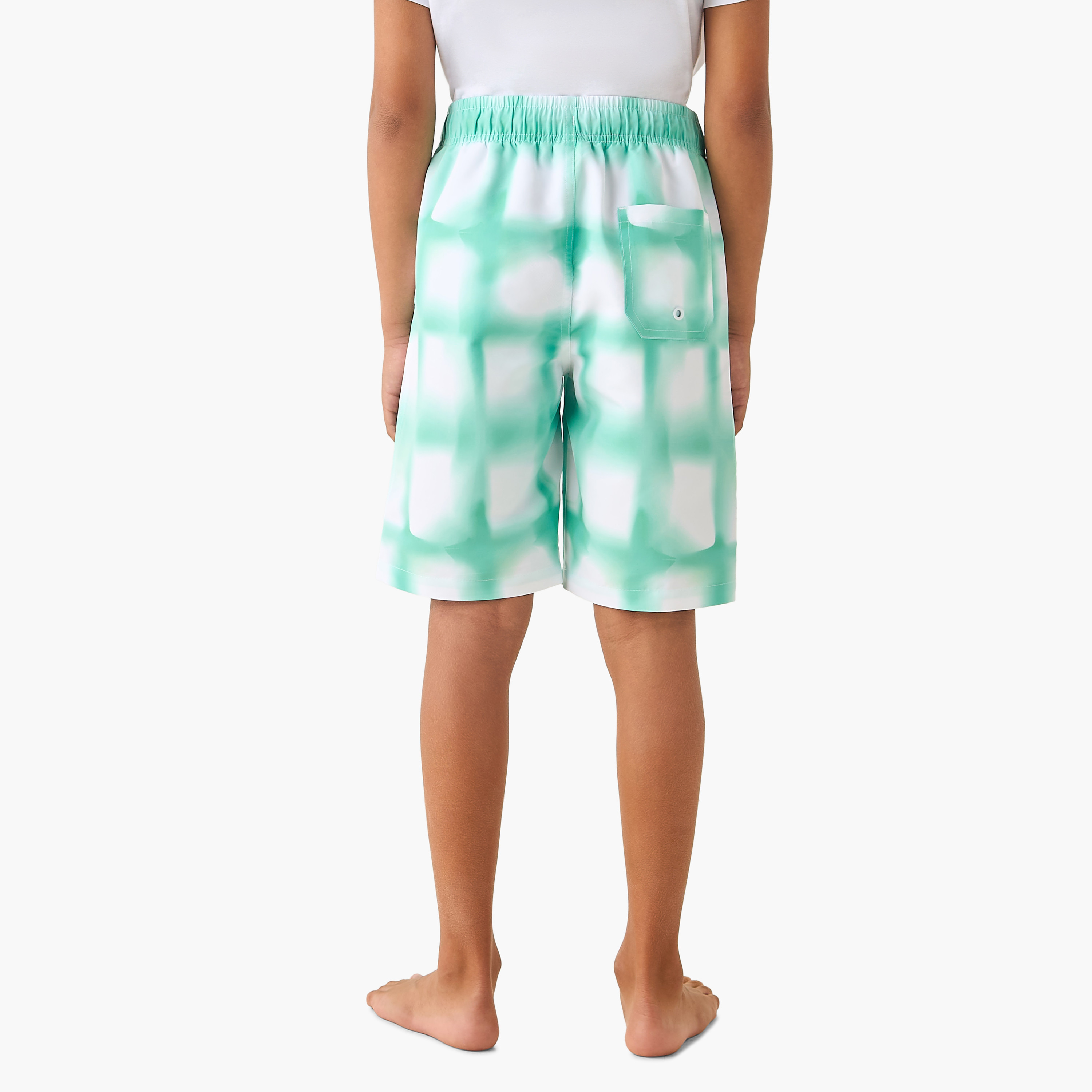 Juniors Boys Checked Swim Shorts-boys-clothing-swimwear-image-3