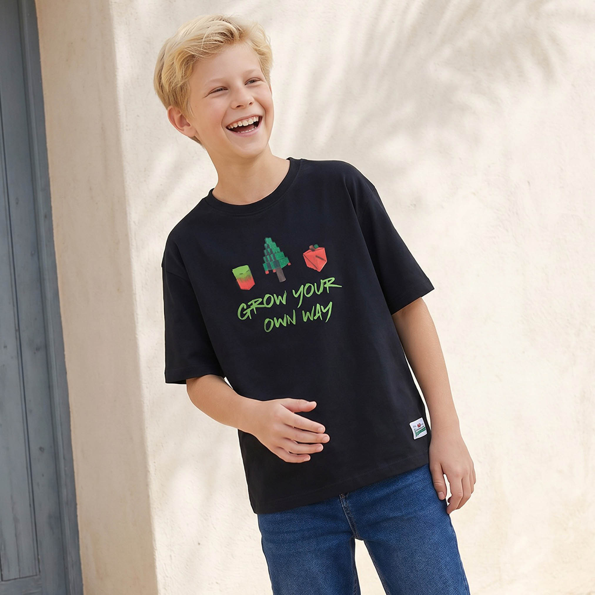 Lucasfilm Crew Neck Short Sleeves T-shirt with Slogan Print-boys-clothing-tshirtsandpolos-image-1