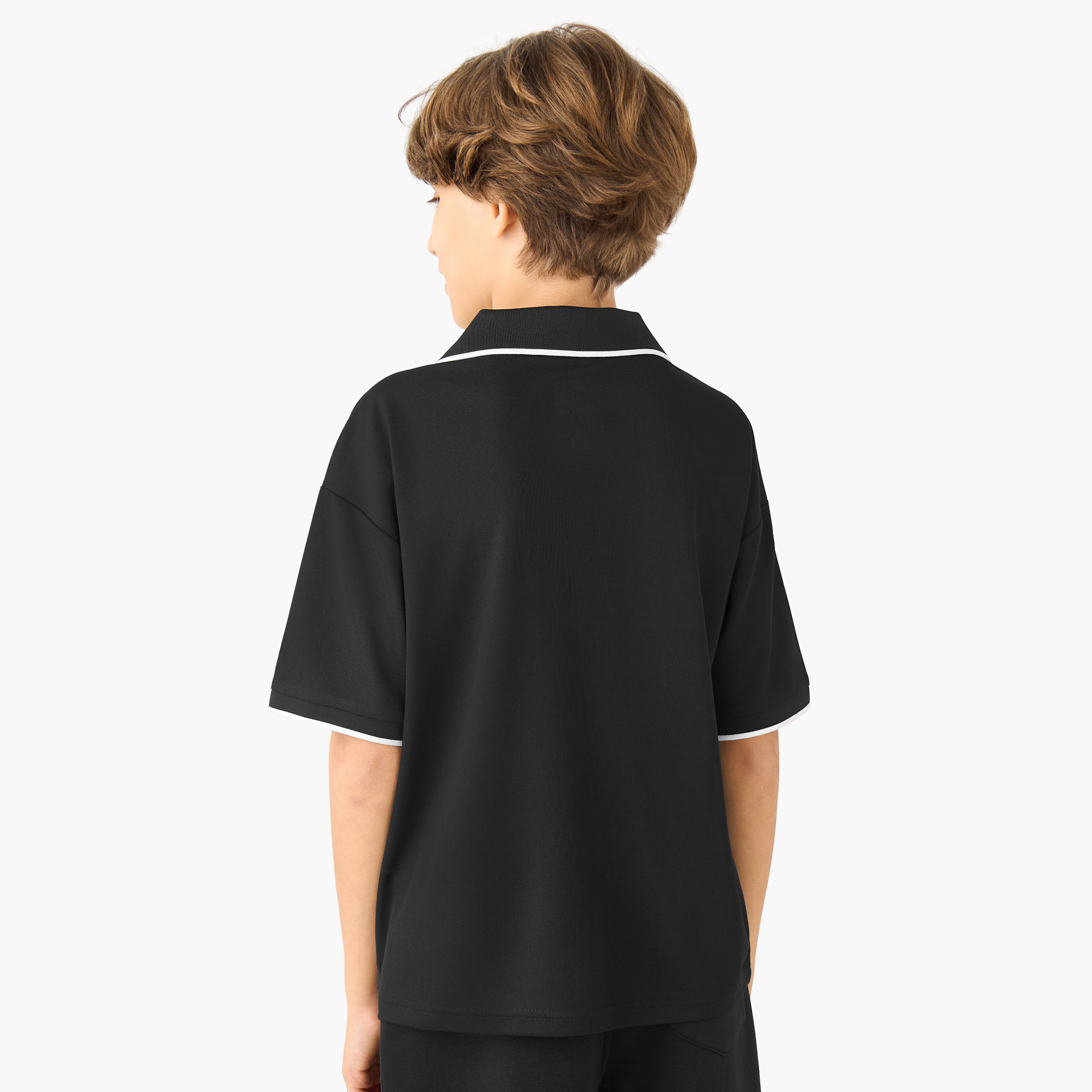 Kappa Collared Short Sleeves T-shirt with Logo Print-boys-clothing-sportswear-tops-image-3