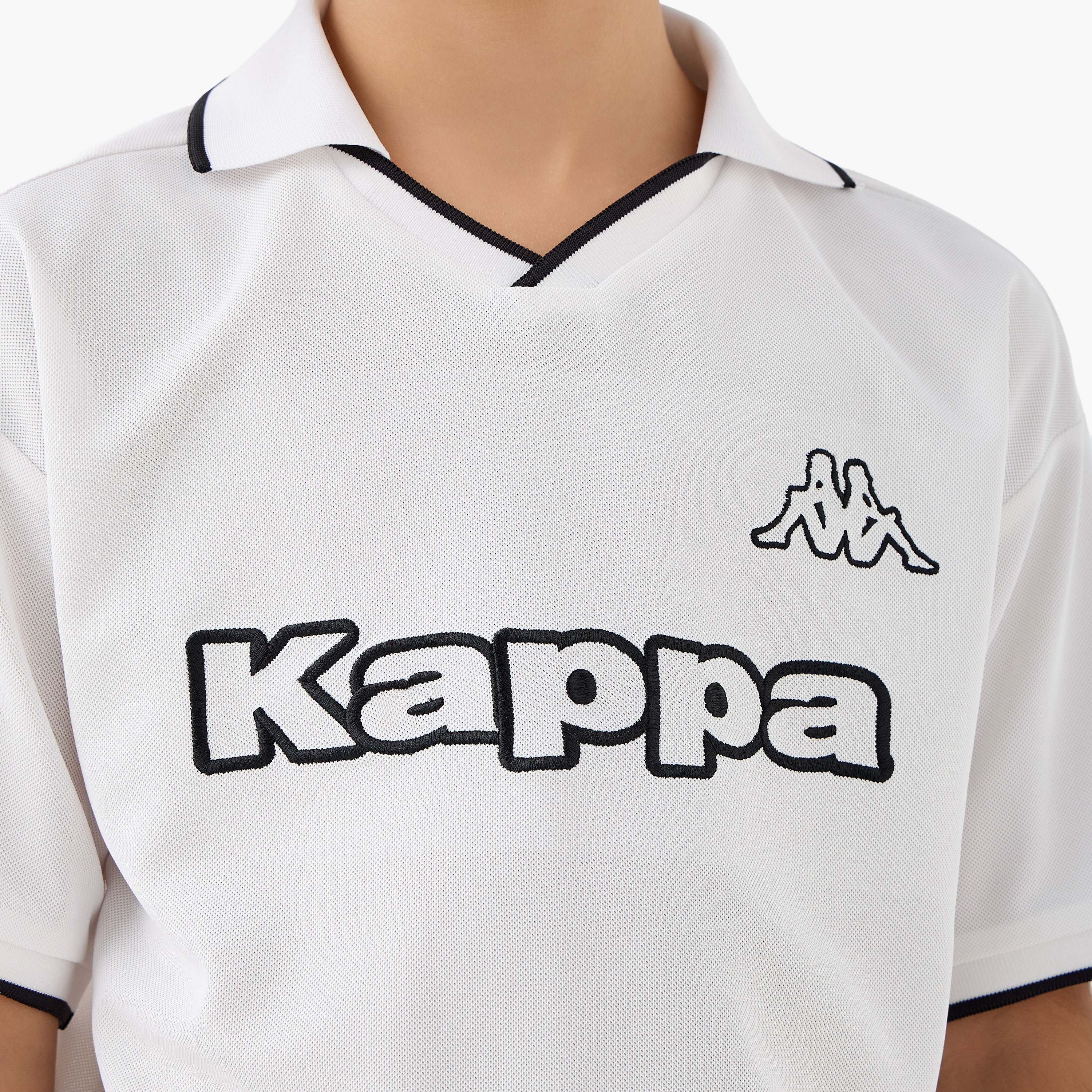 تي شيرت كابا بياقة وأكمام قصيرة وطبعة الشعار-sports-boys-clothing-tops-image-5