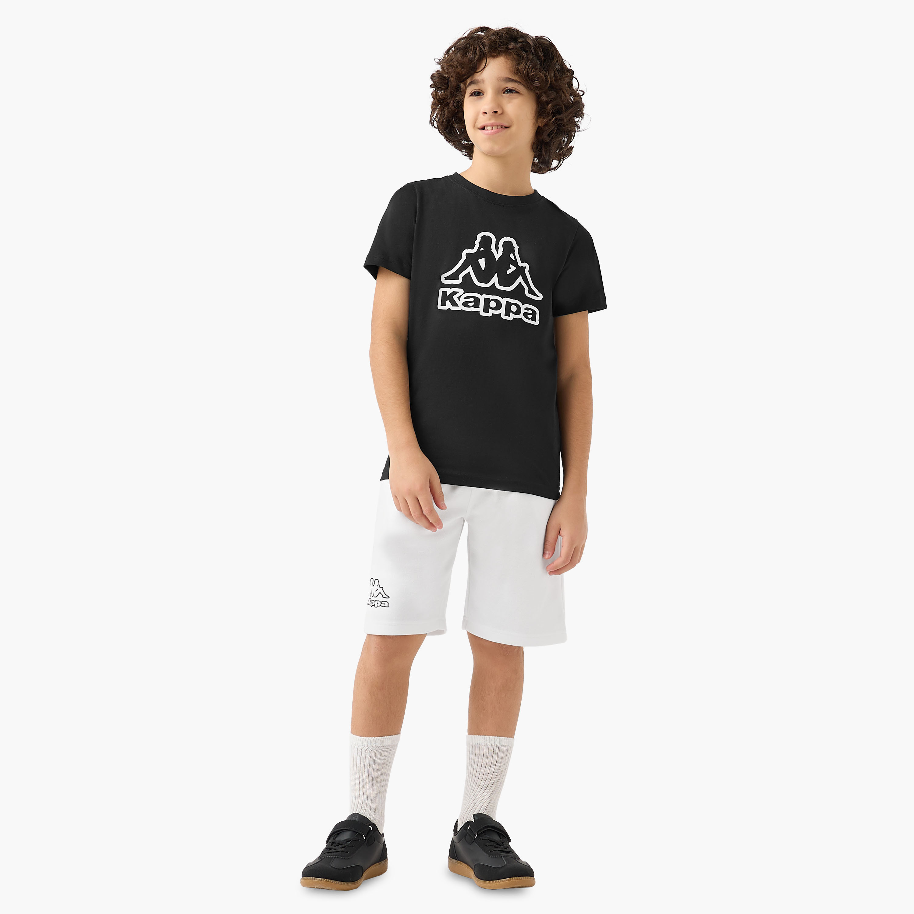 Kappa Crew Neck Short Sleeves T-shirt with Logo Print-boys-clothing-sportswear-tops-image-2