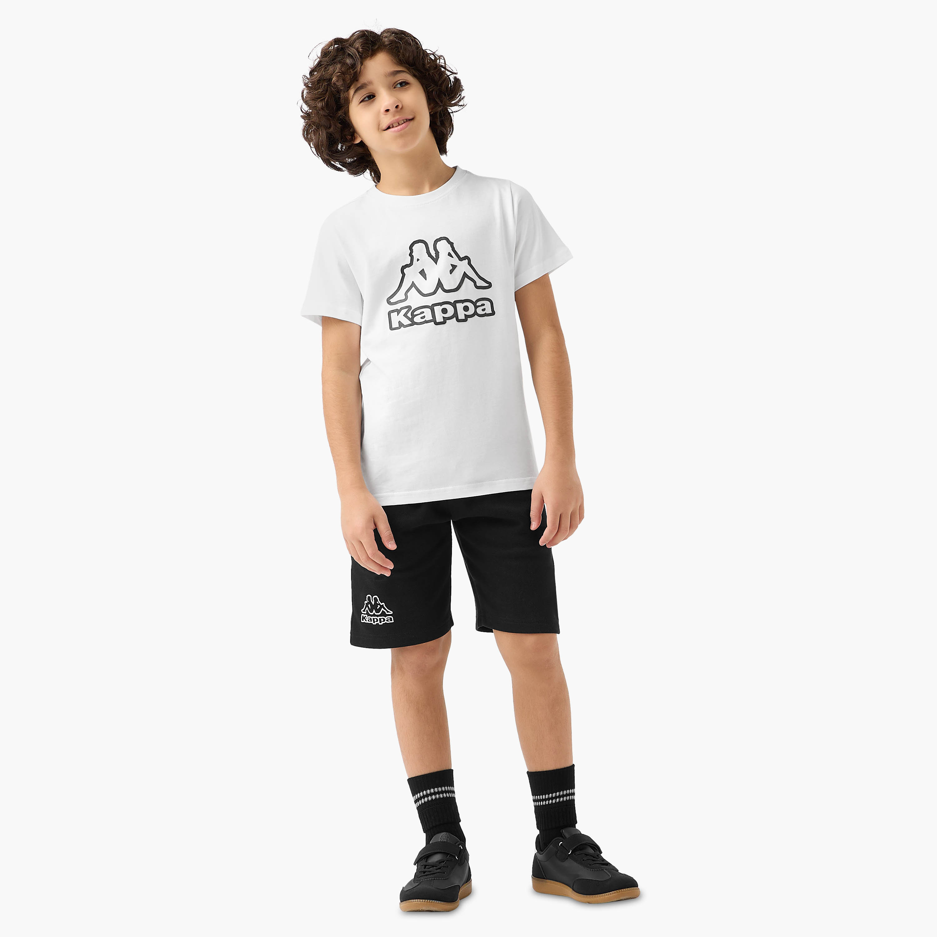 Kappa Crew Neck Short Sleeves T-shirt with Logo Print-boys-clothing-sportswear-tops-image-2