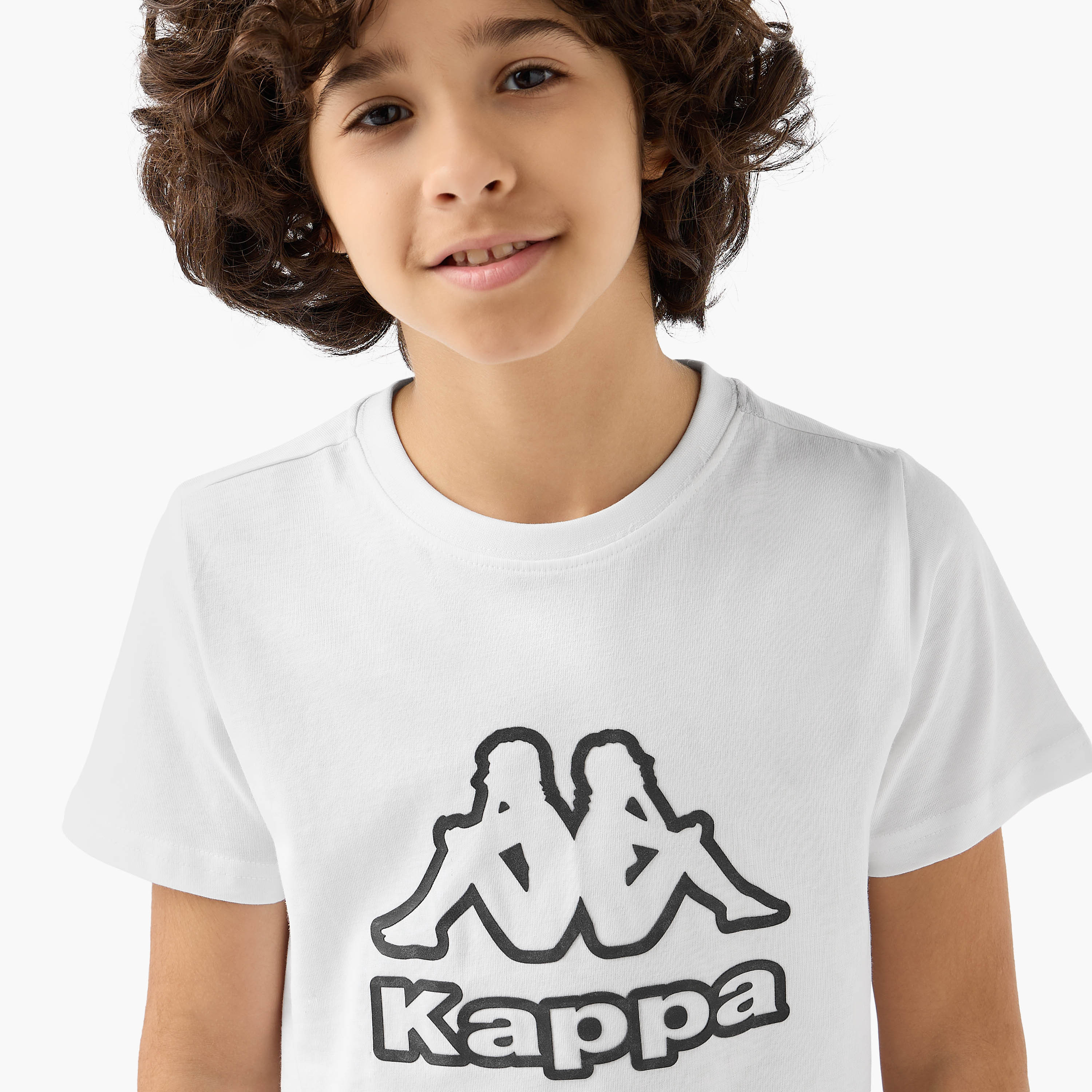 Kappa Crew Neck Short Sleeves T-shirt with Logo Print-boys-clothing-sportswear-tops-image-4