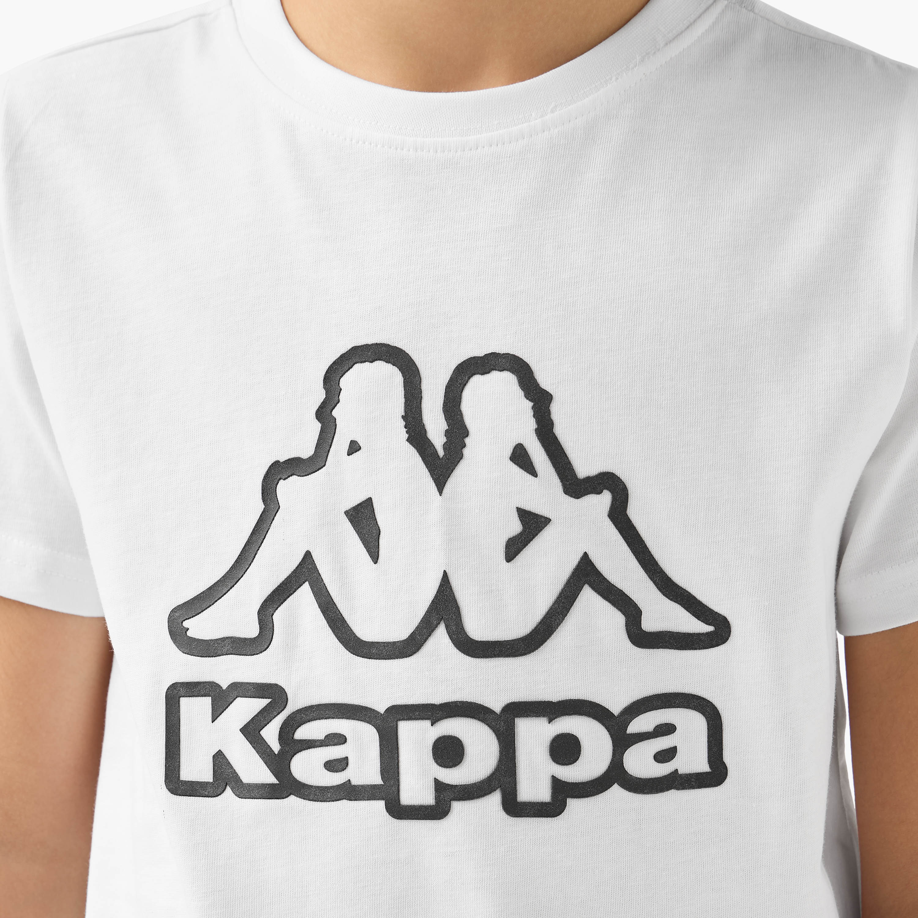 Kappa Crew Neck Short Sleeves T-shirt with Logo Print-boys-clothing-sportswear-tops-image-5