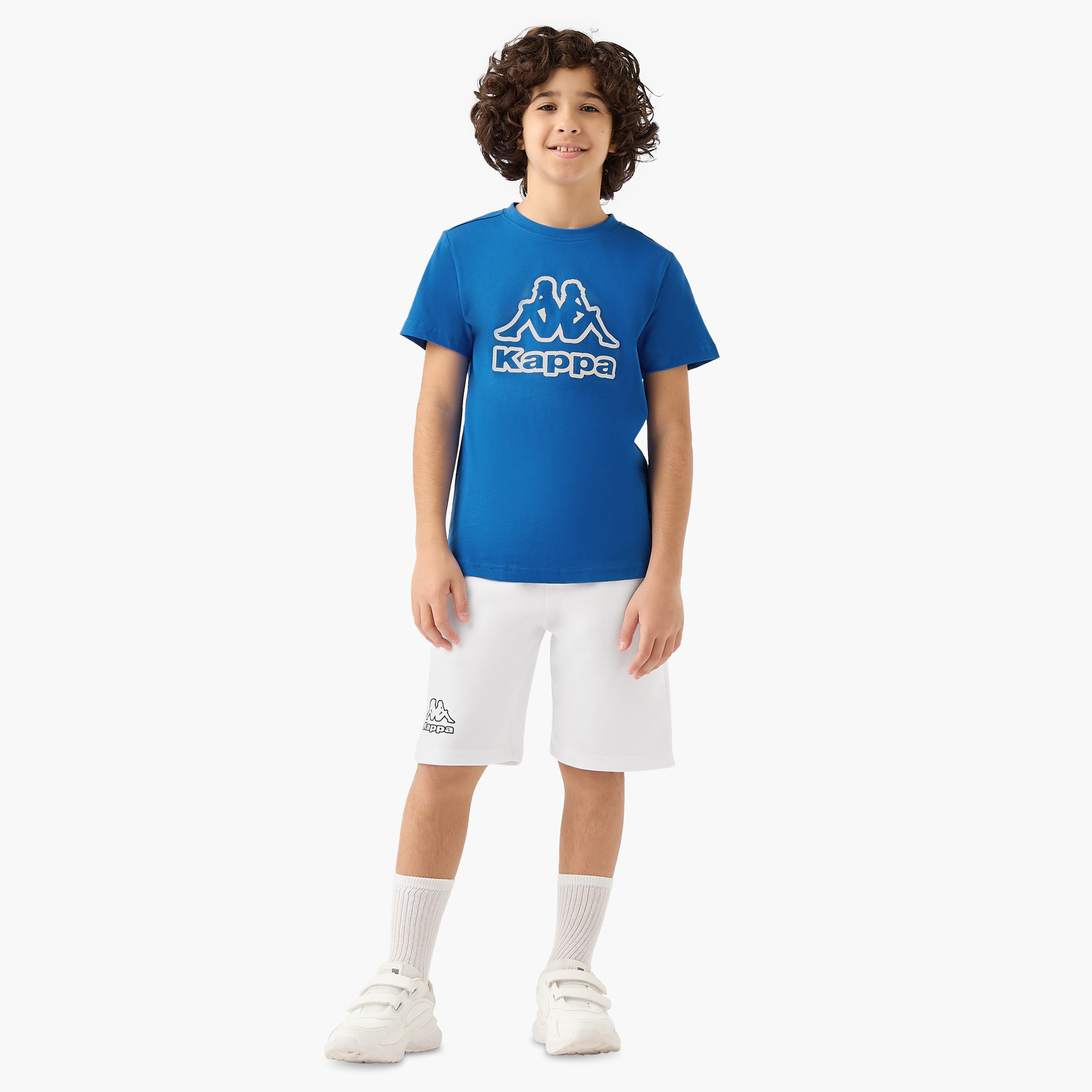 Kappa Crew Neck Short Sleeves T-shirt with Logo Print-boys-clothing-sportswear-tops-image-2