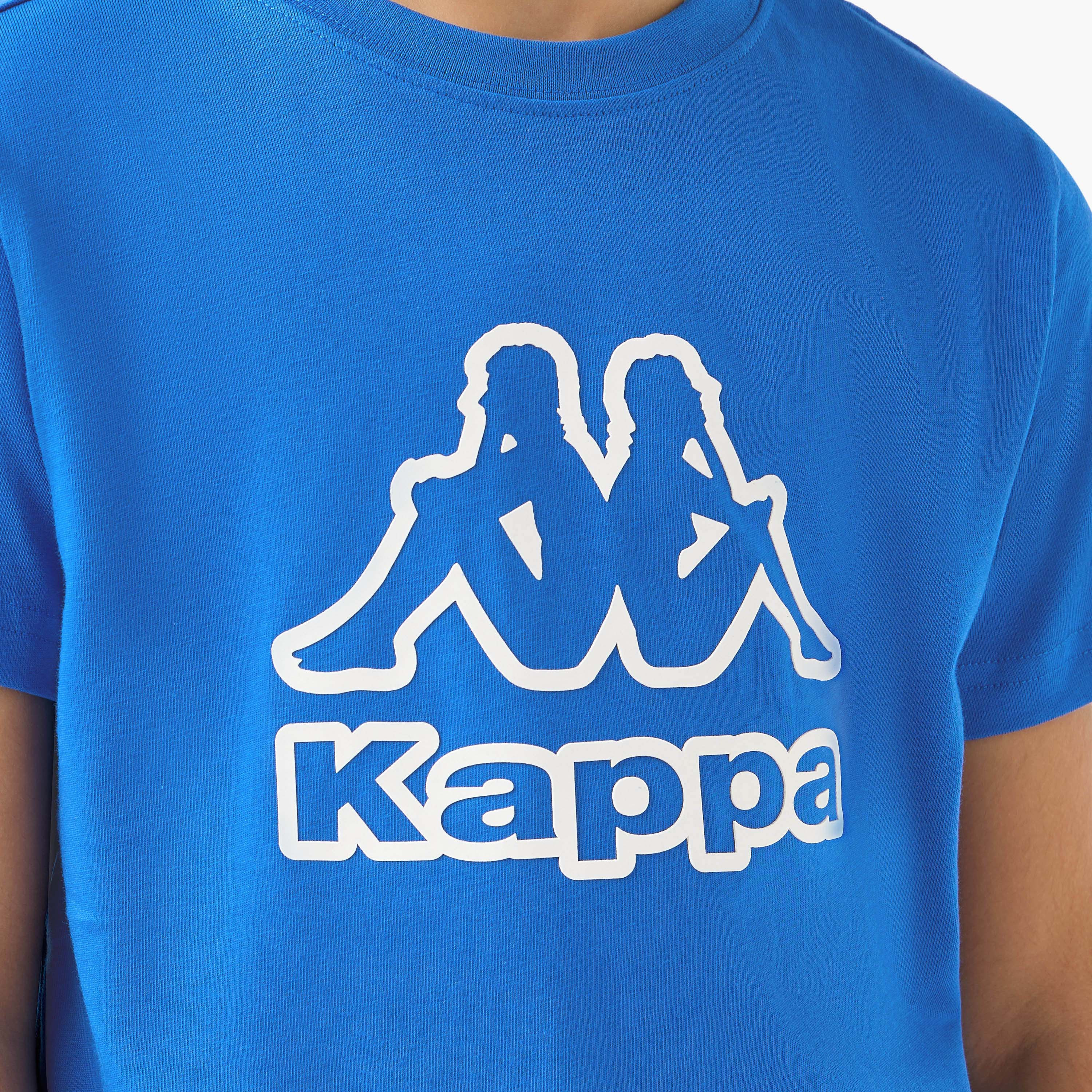 Kappa Crew Neck Short Sleeves T-shirt with Logo Print-boys-clothing-sportswear-tops-image-5