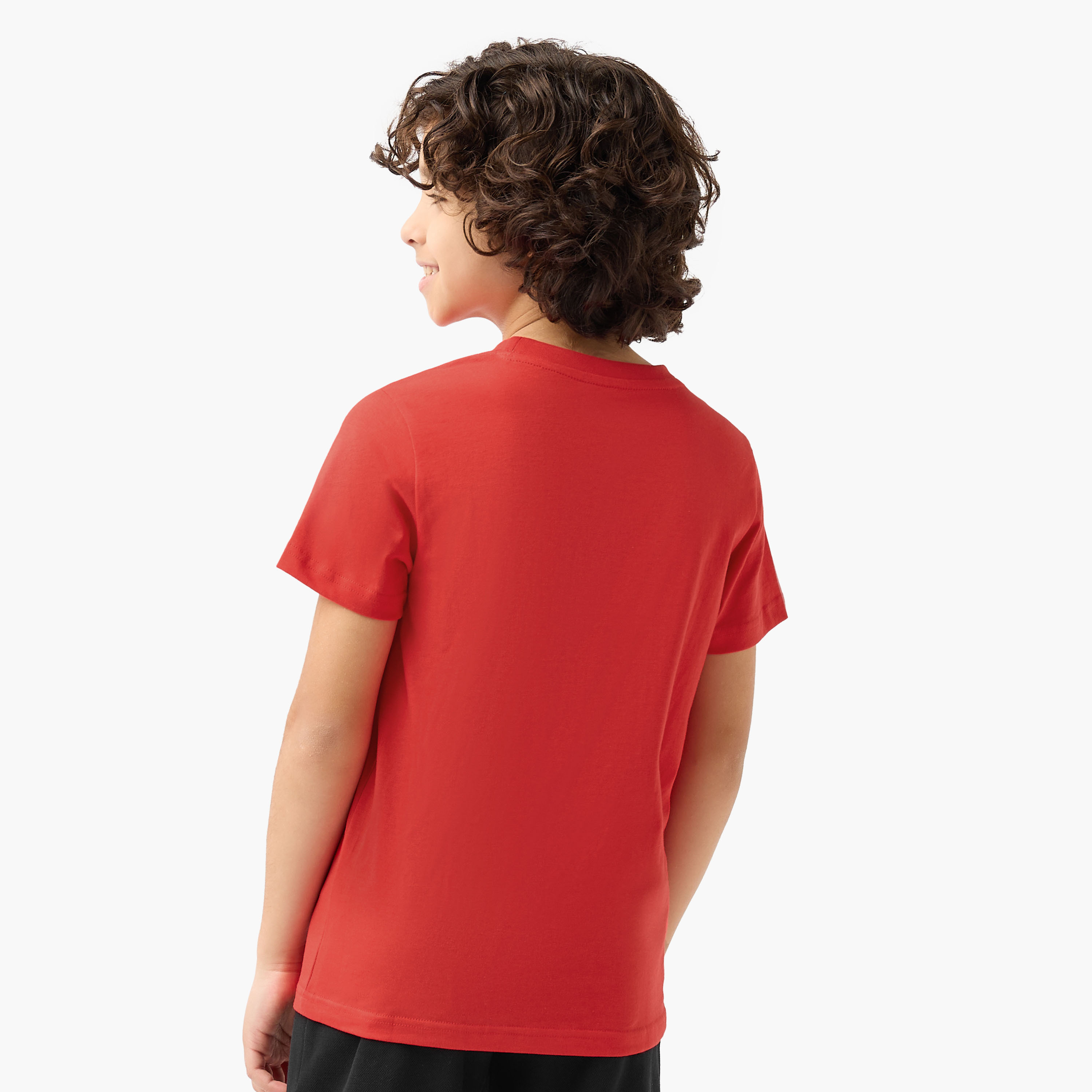 تيشيرت بياقة ضيقة وأكمام قصيرة وطبعات شعار من كابا-boys-clothing-sportswear-tops-image-4