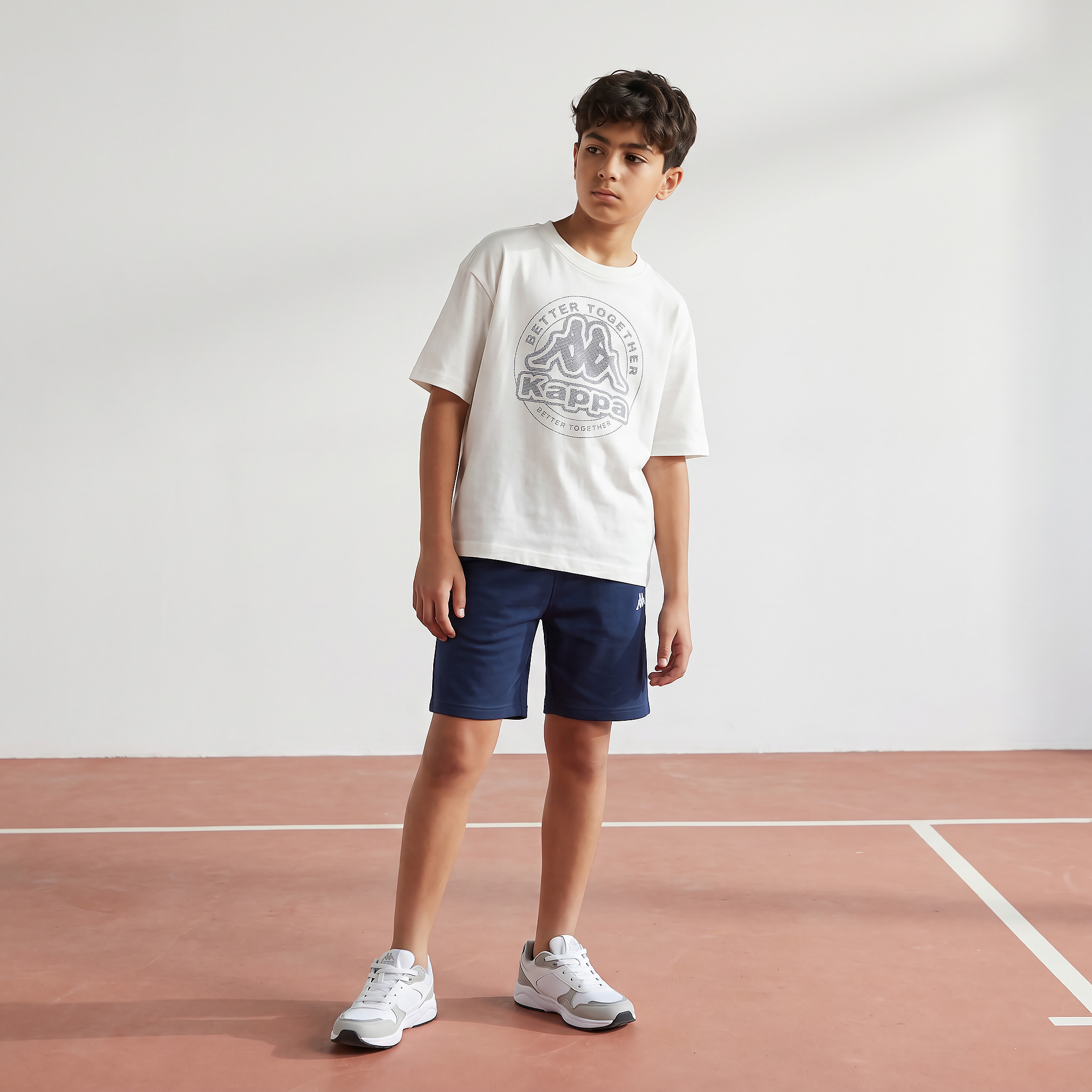 Kappa Crew Neck Short Sleeves T-shirt with Logo Print-boys-clothing-sportswear-tops-image-2