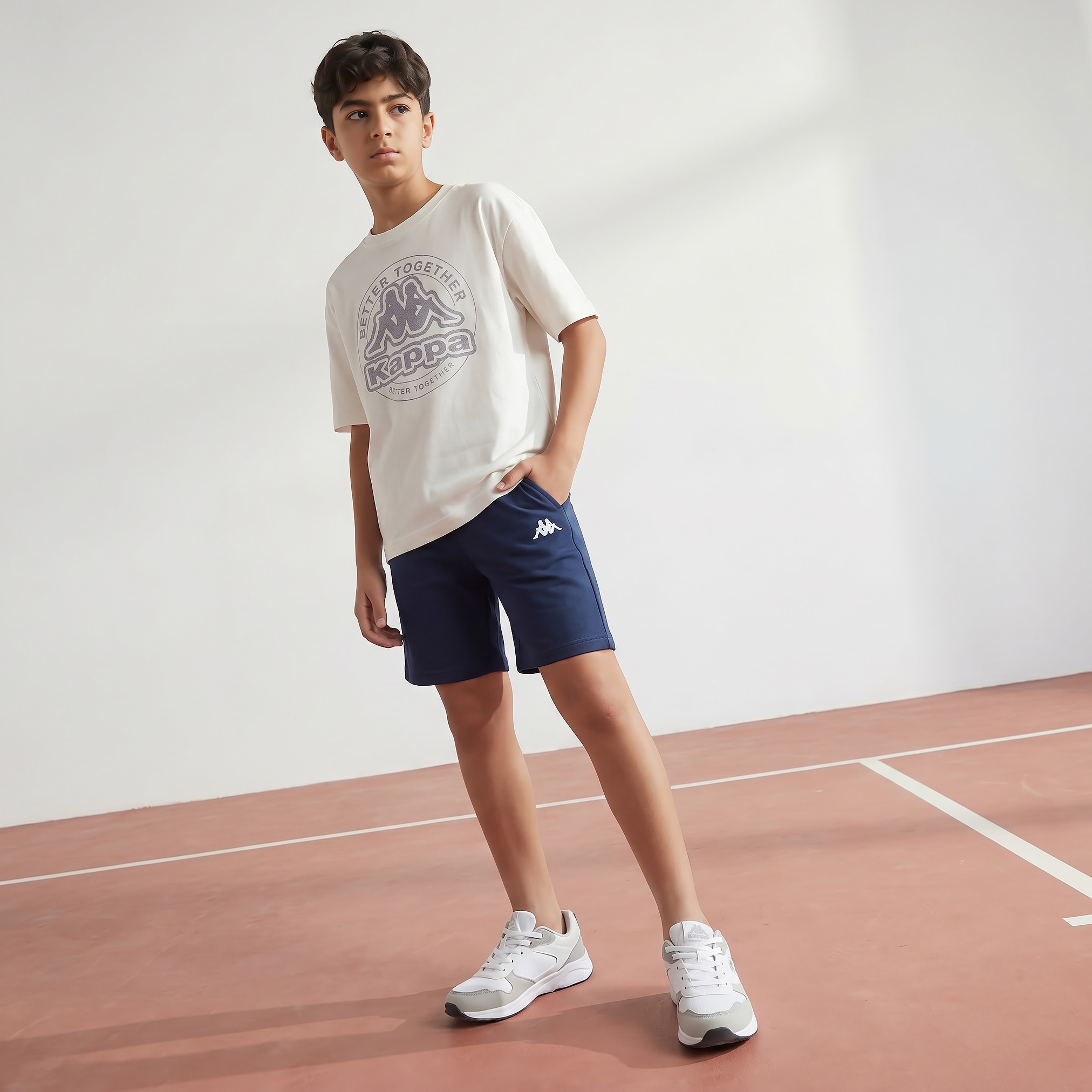 Kappa Crew Neck Short Sleeves T-shirt with Logo Print-boys-clothing-sportswear-tops-image-5
