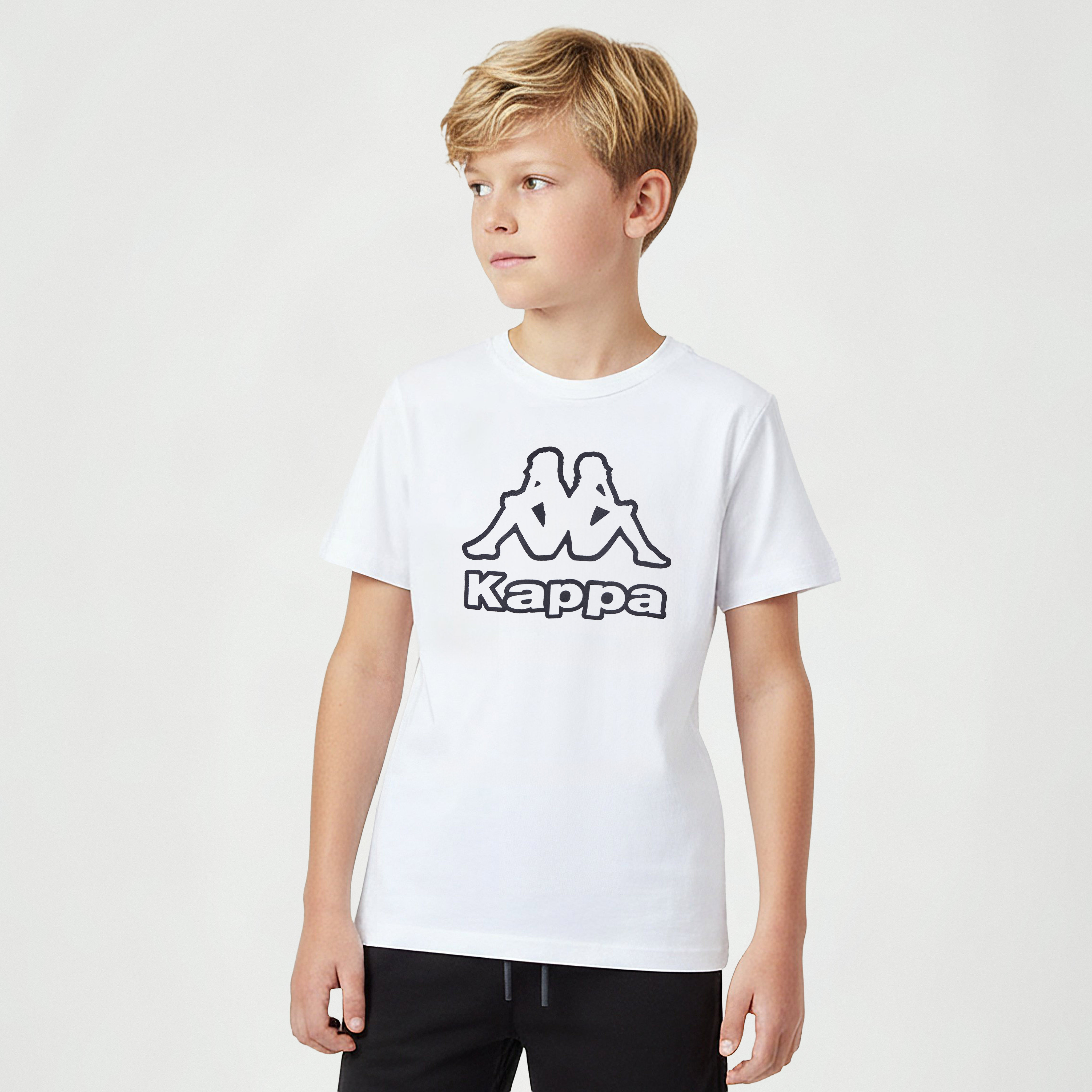 Kappa Crew Neck Short Sleeve T-shirt with Logo Print-boys-clothing-tshirtsandpolos-image-1