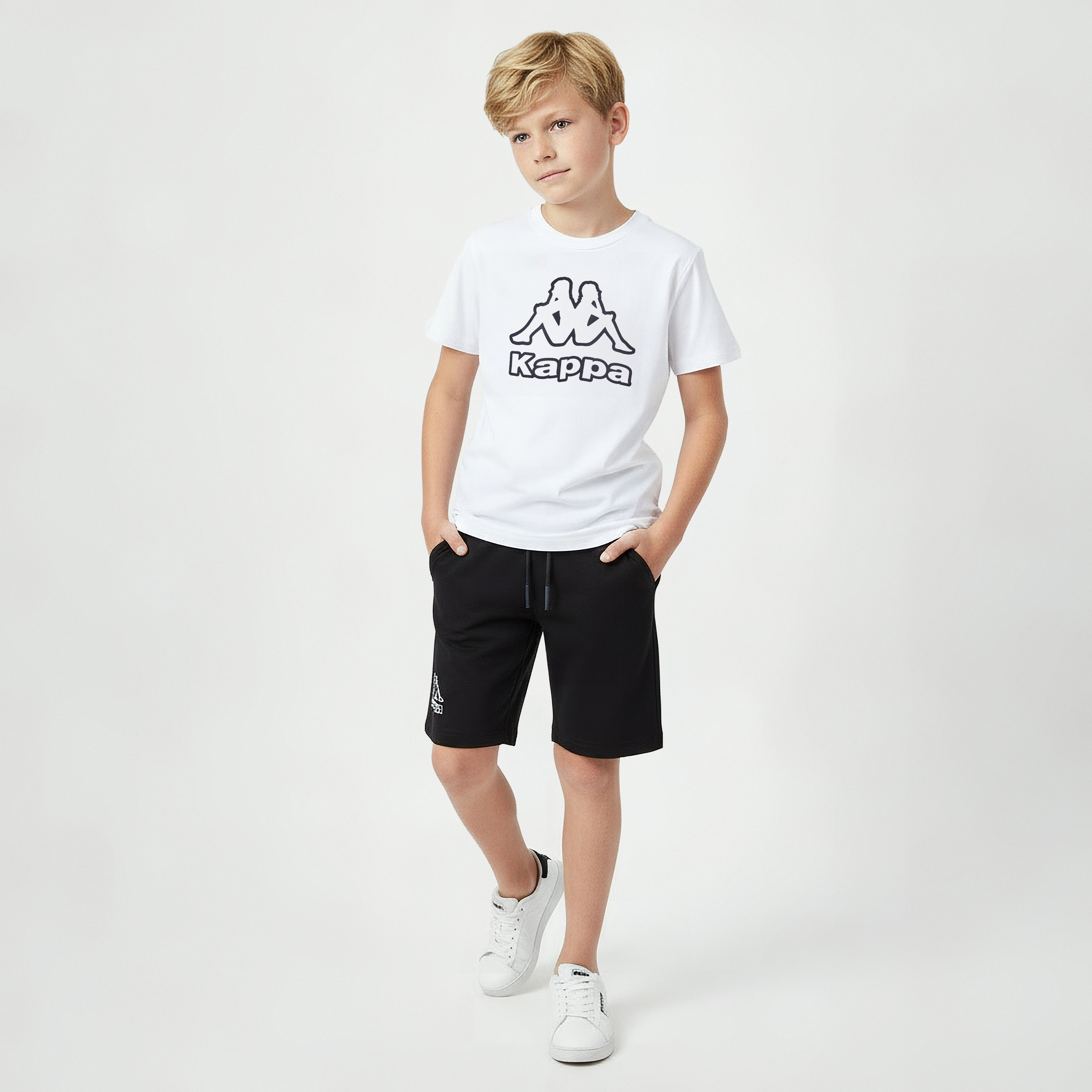 Kappa Crew Neck Short Sleeve T-shirt with Logo Print-boys-clothing-tshirtsandpolos-image-2