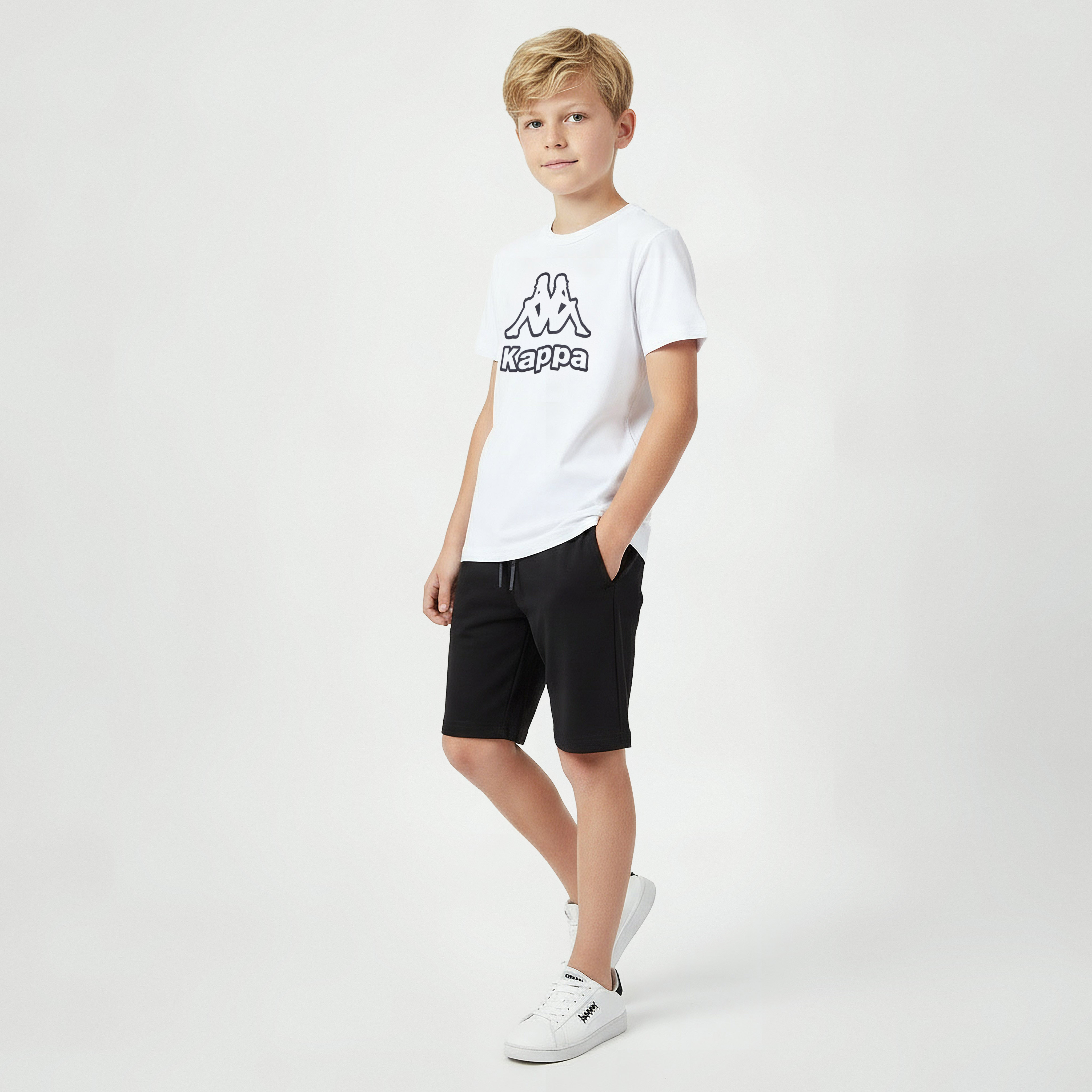 Kappa Crew Neck Short Sleeve T-shirt with Logo Print-boys-clothing-tshirtsandpolos-image-5