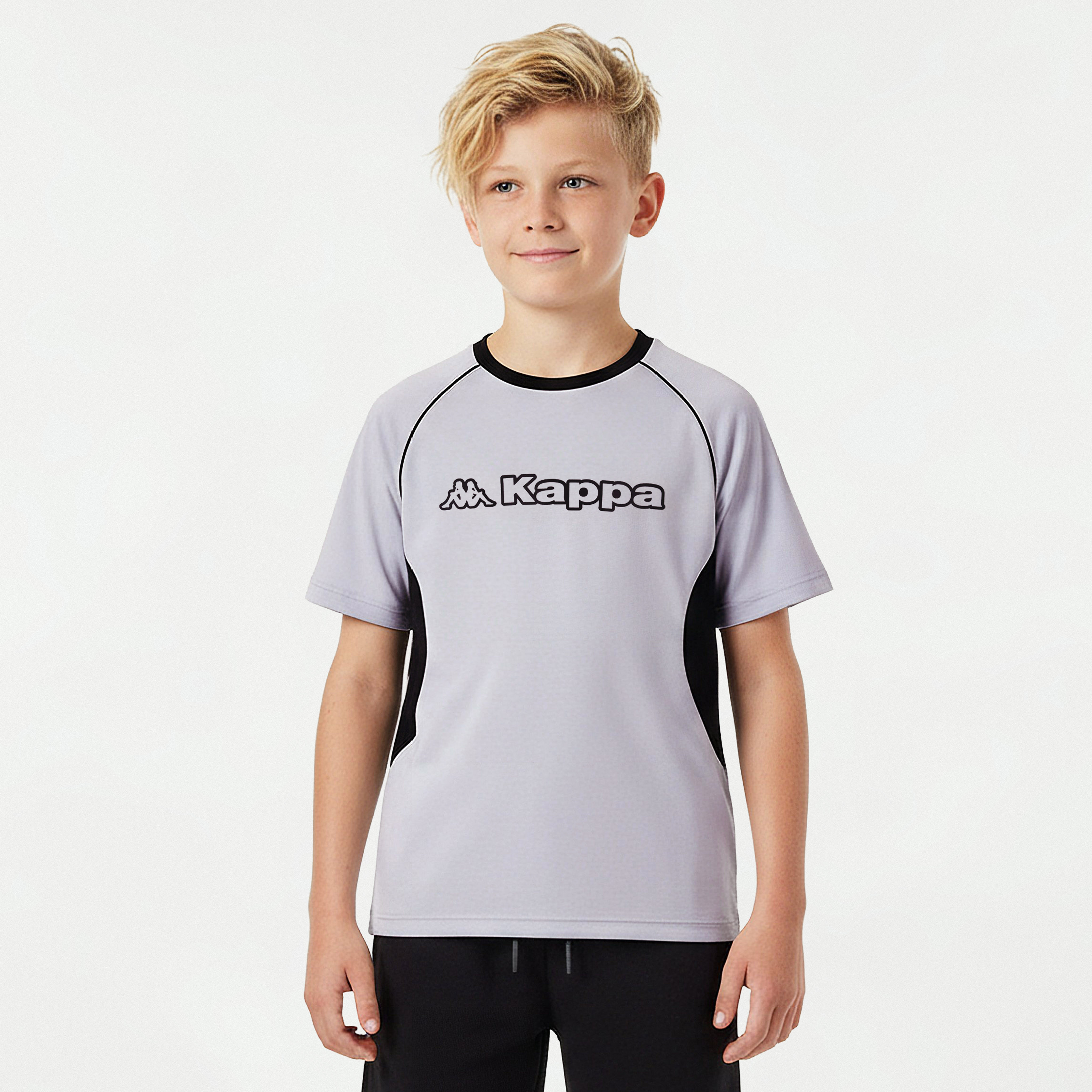 Kappa Crew Neck Short Sleeves T-shirt with Logo Print-boys-clothing-sportswear-tops-image-1