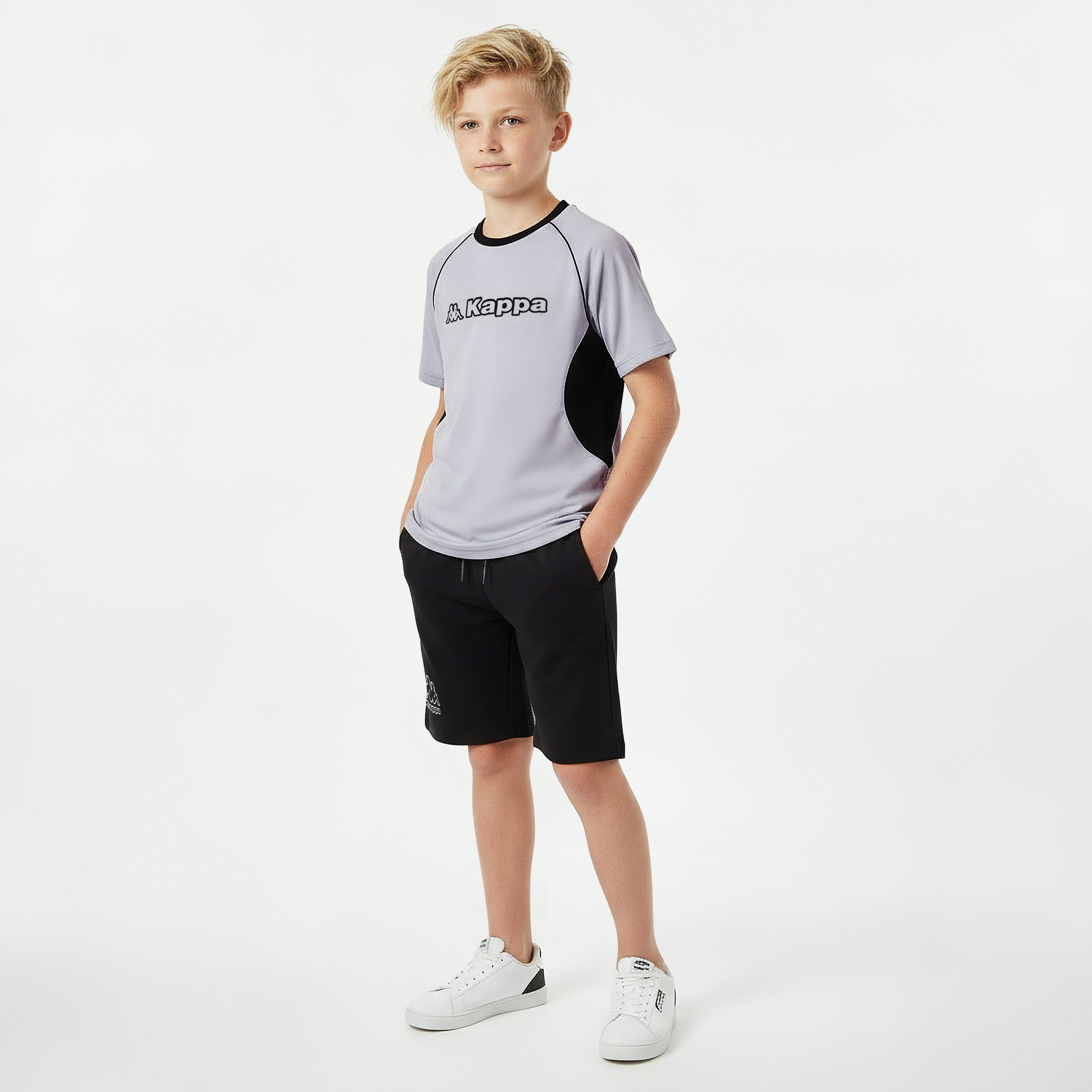Kappa Crew Neck Short Sleeves T-shirt with Logo Print-boys-clothing-sportswear-tops-image-2