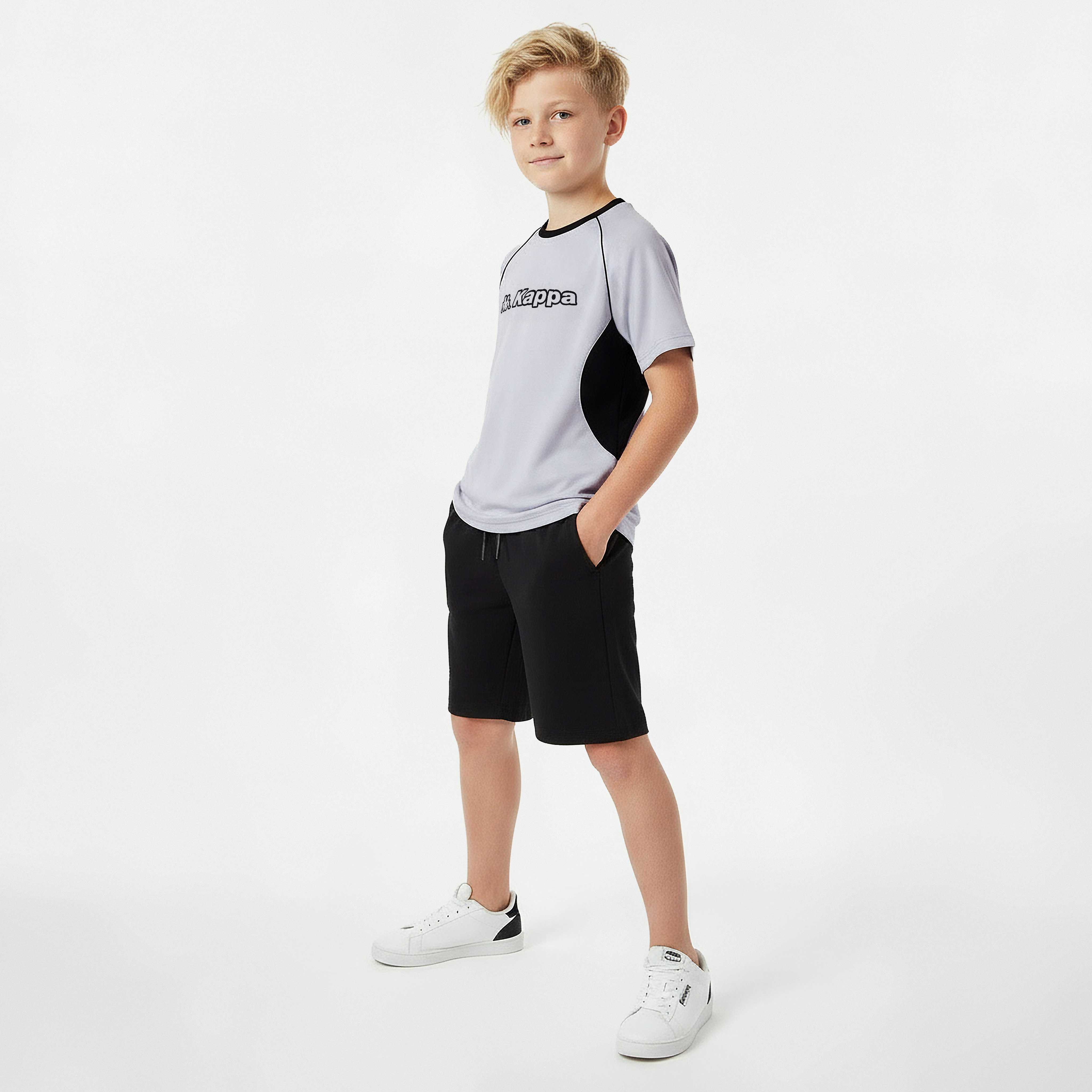 Kappa Crew Neck Short Sleeves T-shirt with Logo Print-boys-clothing-sportswear-tops-image-5