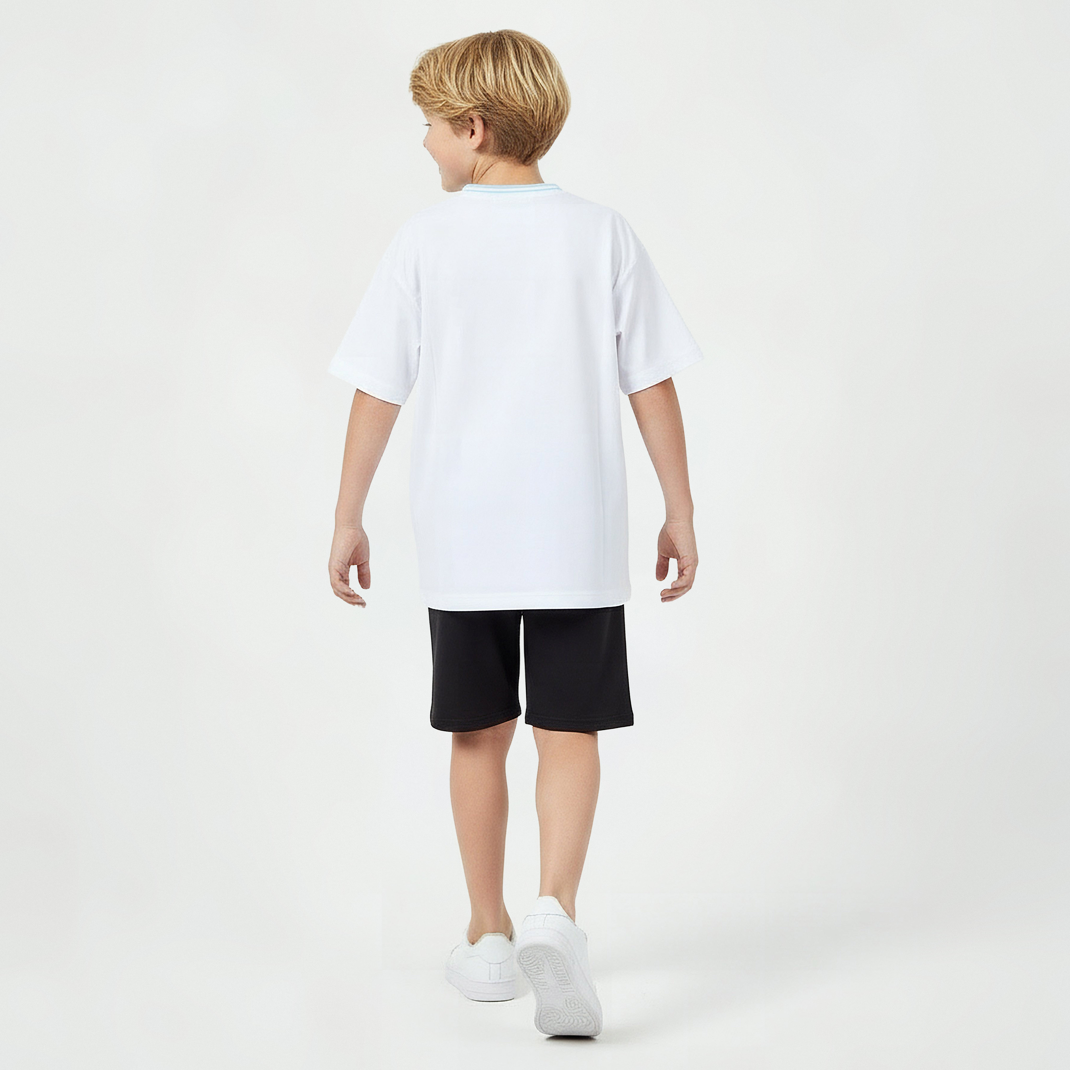 Kappa V-neck Short Sleeve T-shirt with Logo Print-boys-clothing-tshirtsandpolos-image-3