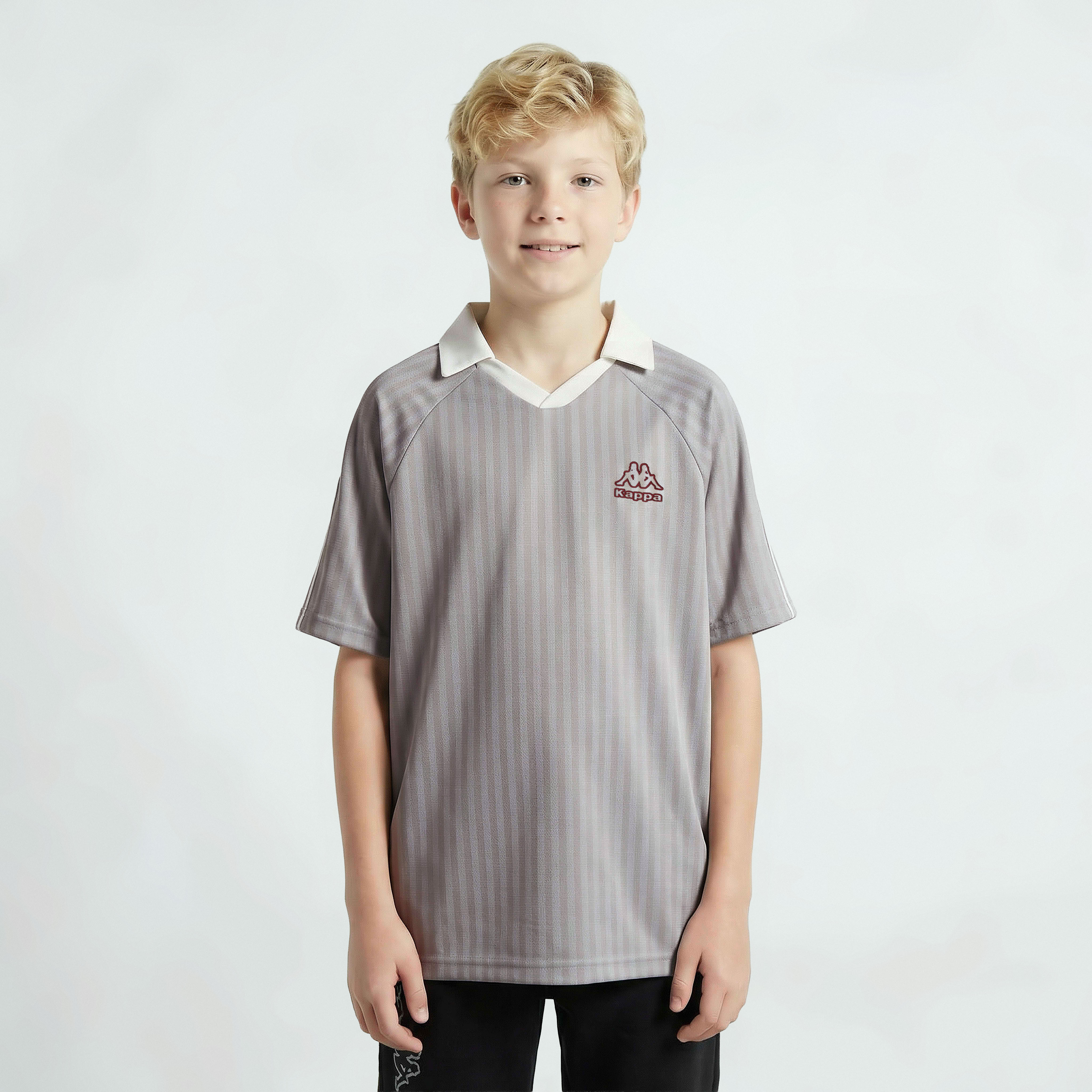 Kappa Collared Raglan Sleeves T-shirt with Logo Print-boys-clothing-tshirtsandpolos-image-1