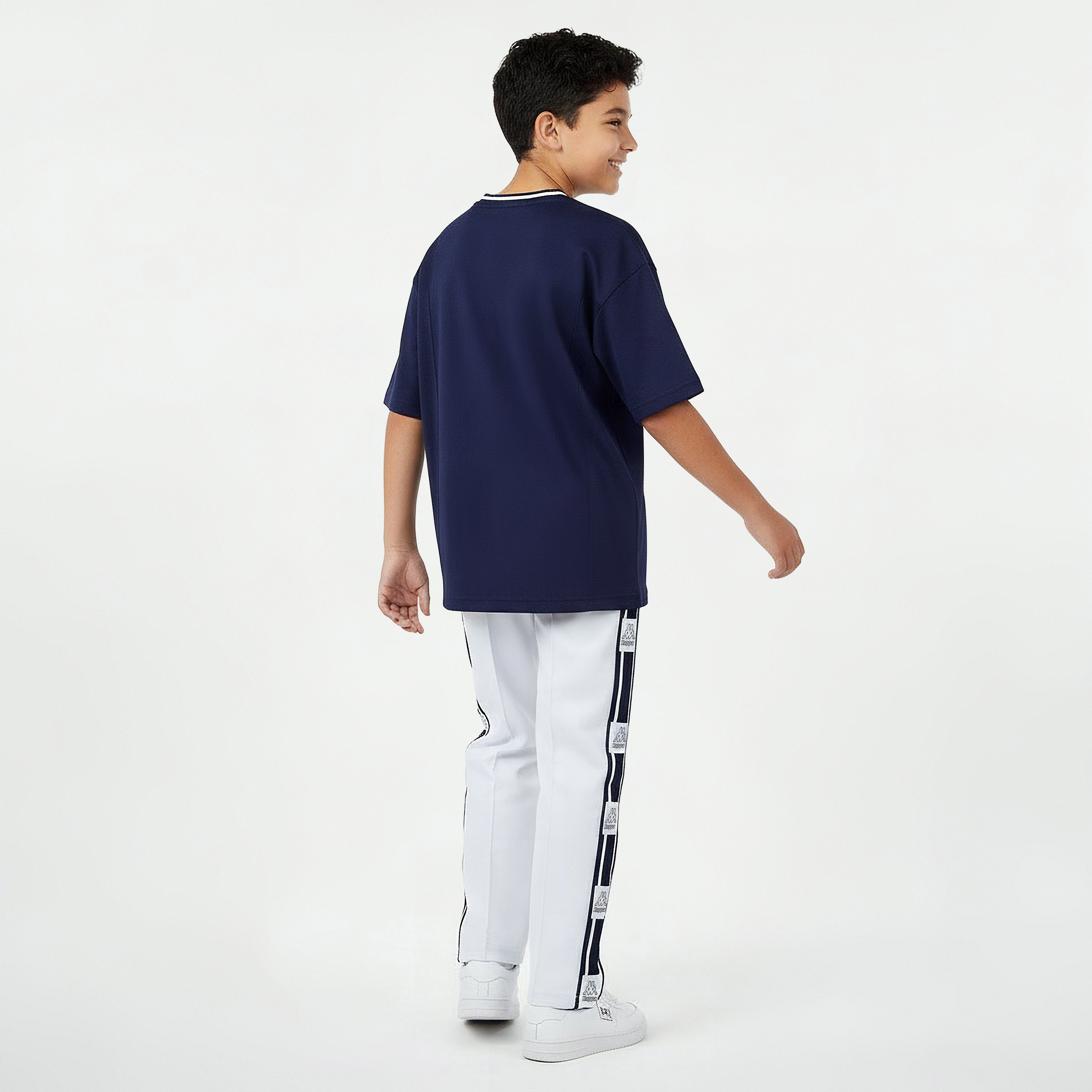 Kappa V-neck Short Sleeve T-shirt with Logo Print-boys-clothing-tshirtsandpolos-image-3