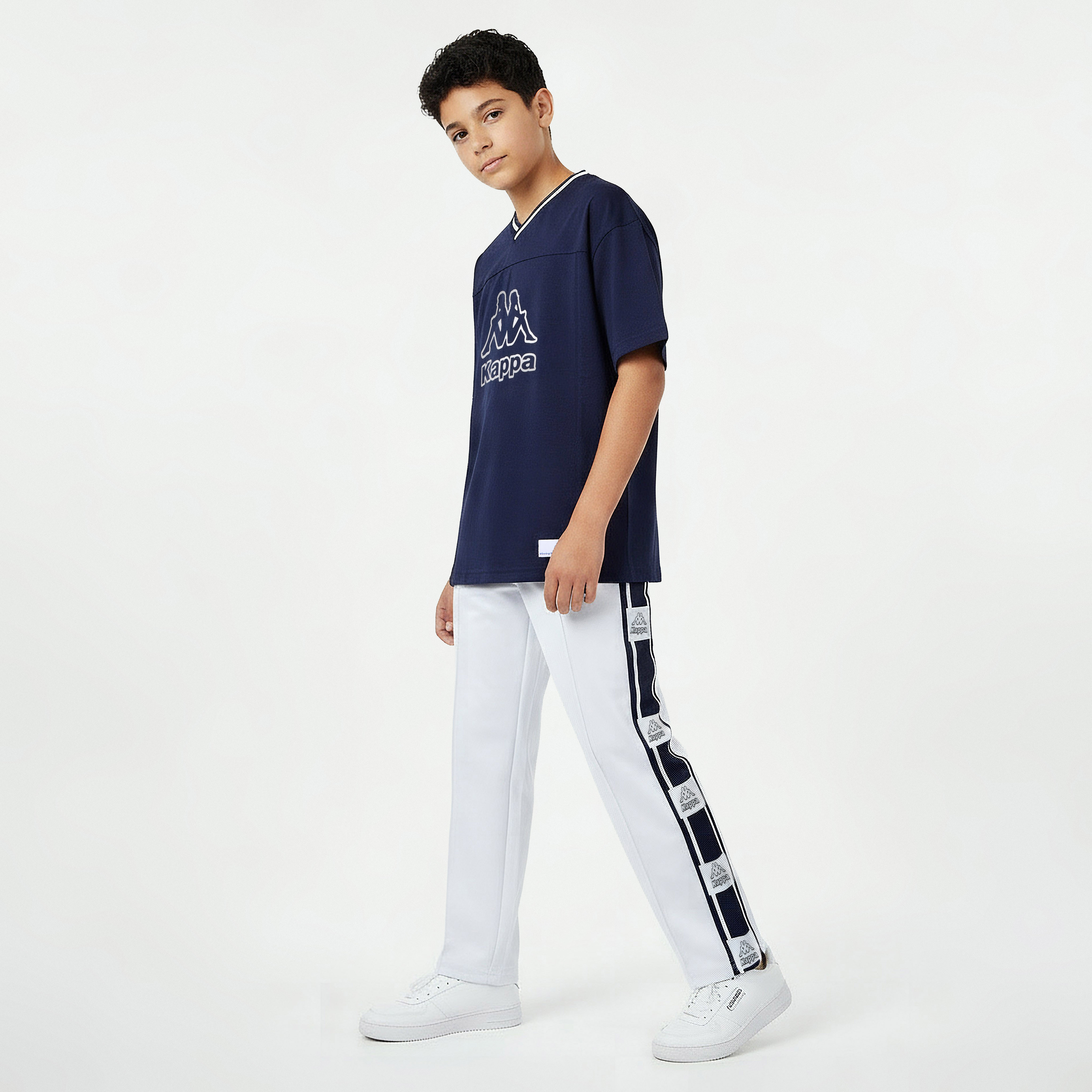 Kappa V-neck Short Sleeve T-shirt with Logo Print-boys-clothing-tshirtsandpolos-image-5