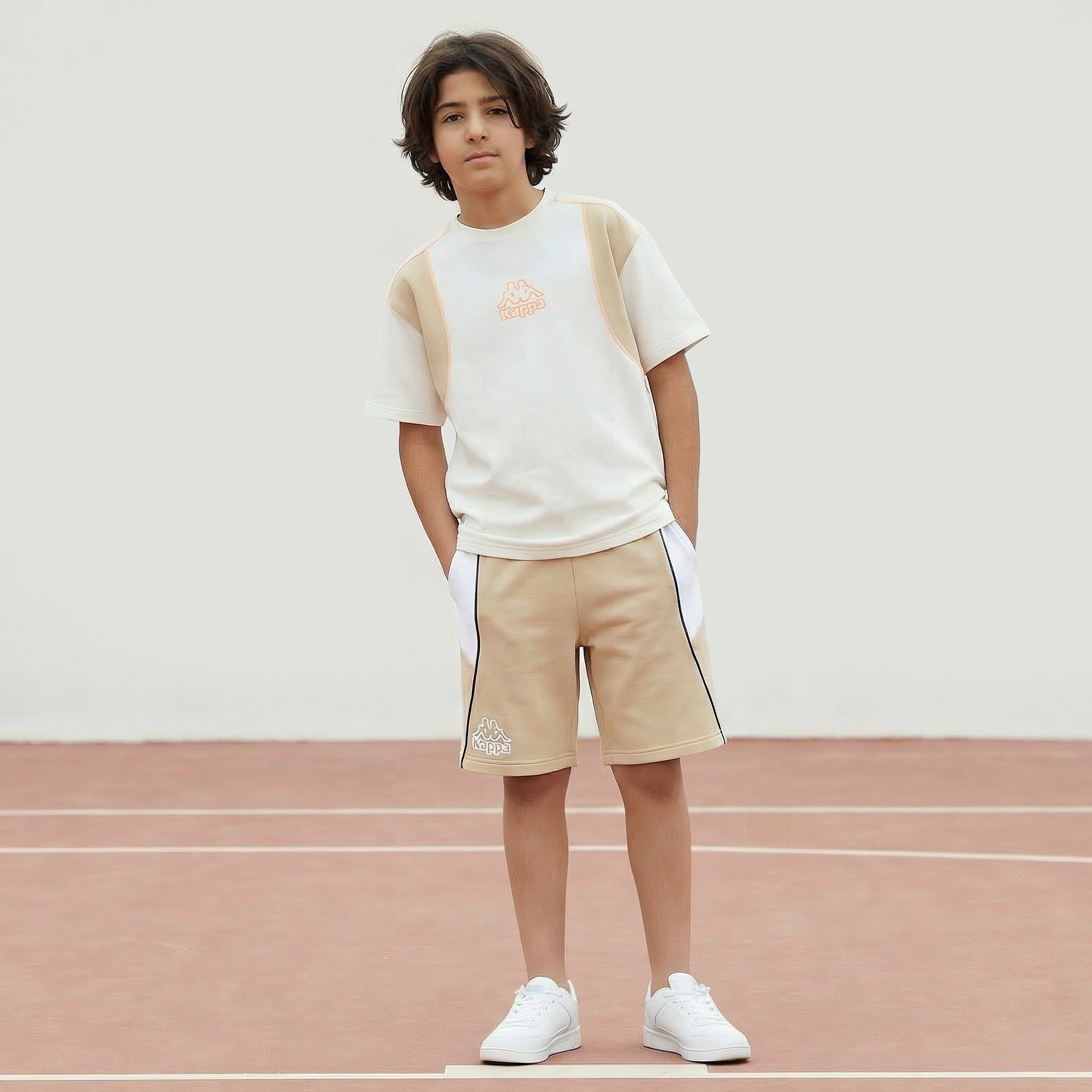 شورت طول الركبة برباط خصر وألواح من كابا-boys-clothing-bottoms-shorts-image-2