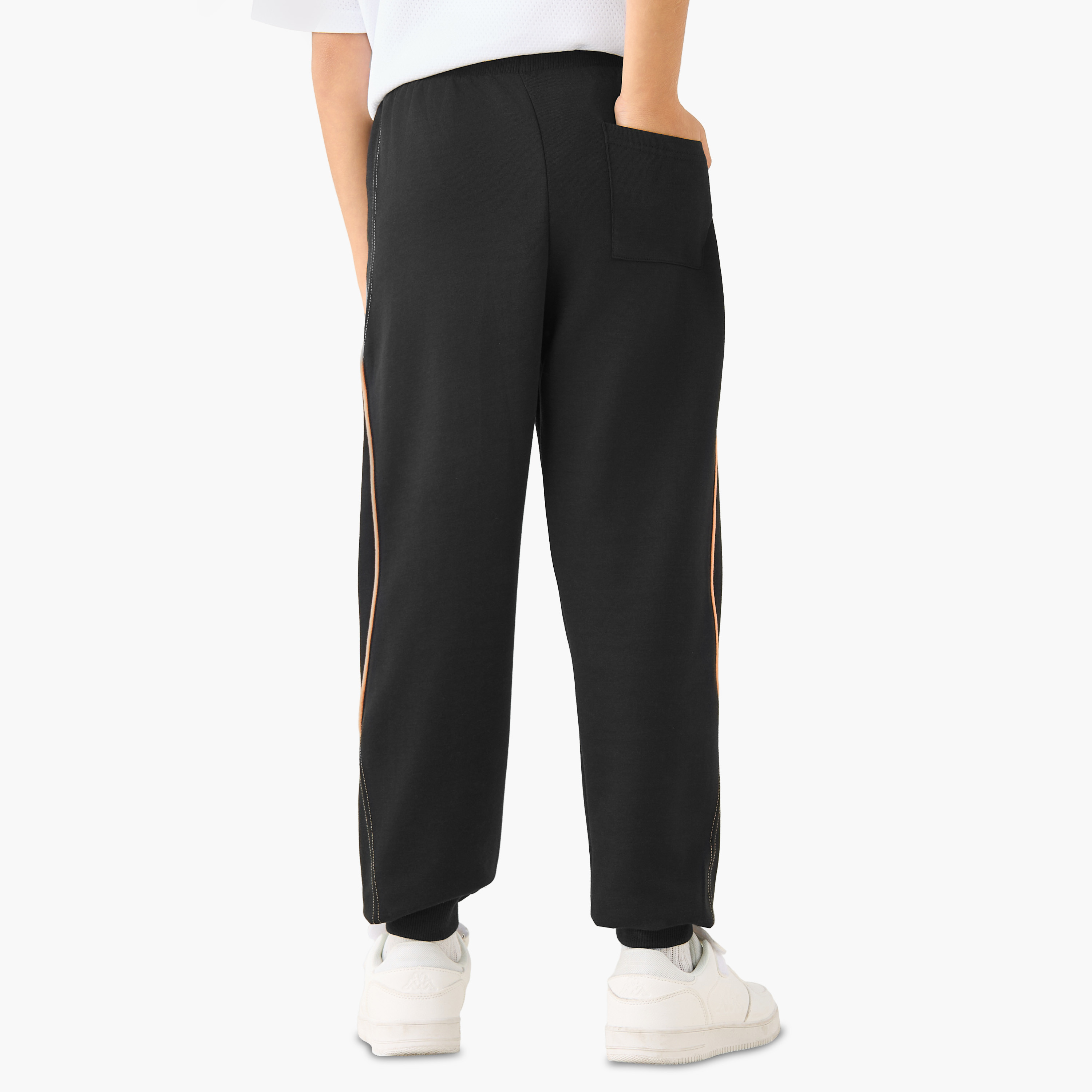 Kappa Elasticated Drawstring Joggers with Logo Design-boys-clothing-bottoms-joggersandtrackpants-image-3