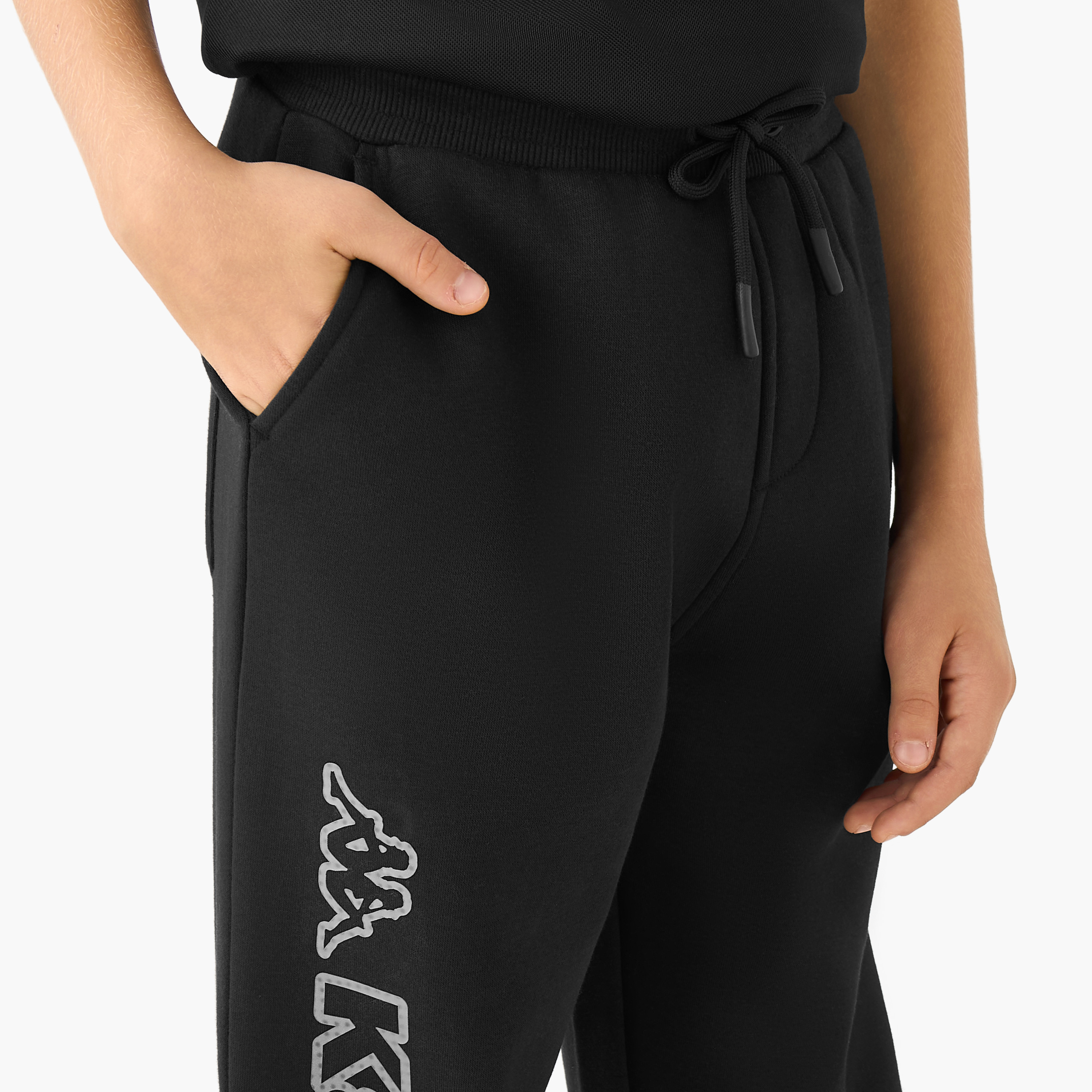 Kappa Drawstring Waist Joggers with Logo Print-boys-clothing-bottoms-joggersandtrackpants-image-4