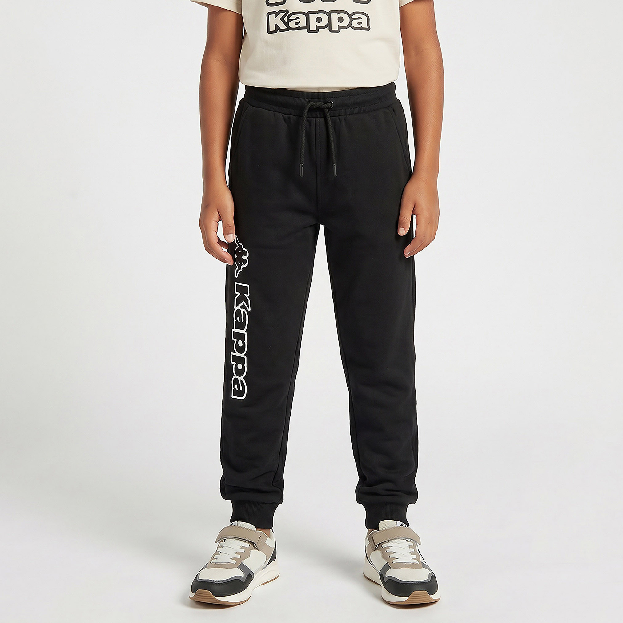 Kappa Drawstring Waist Joggers with Pockets-boys-clothing-bottoms-joggersandtrackpants-image-1