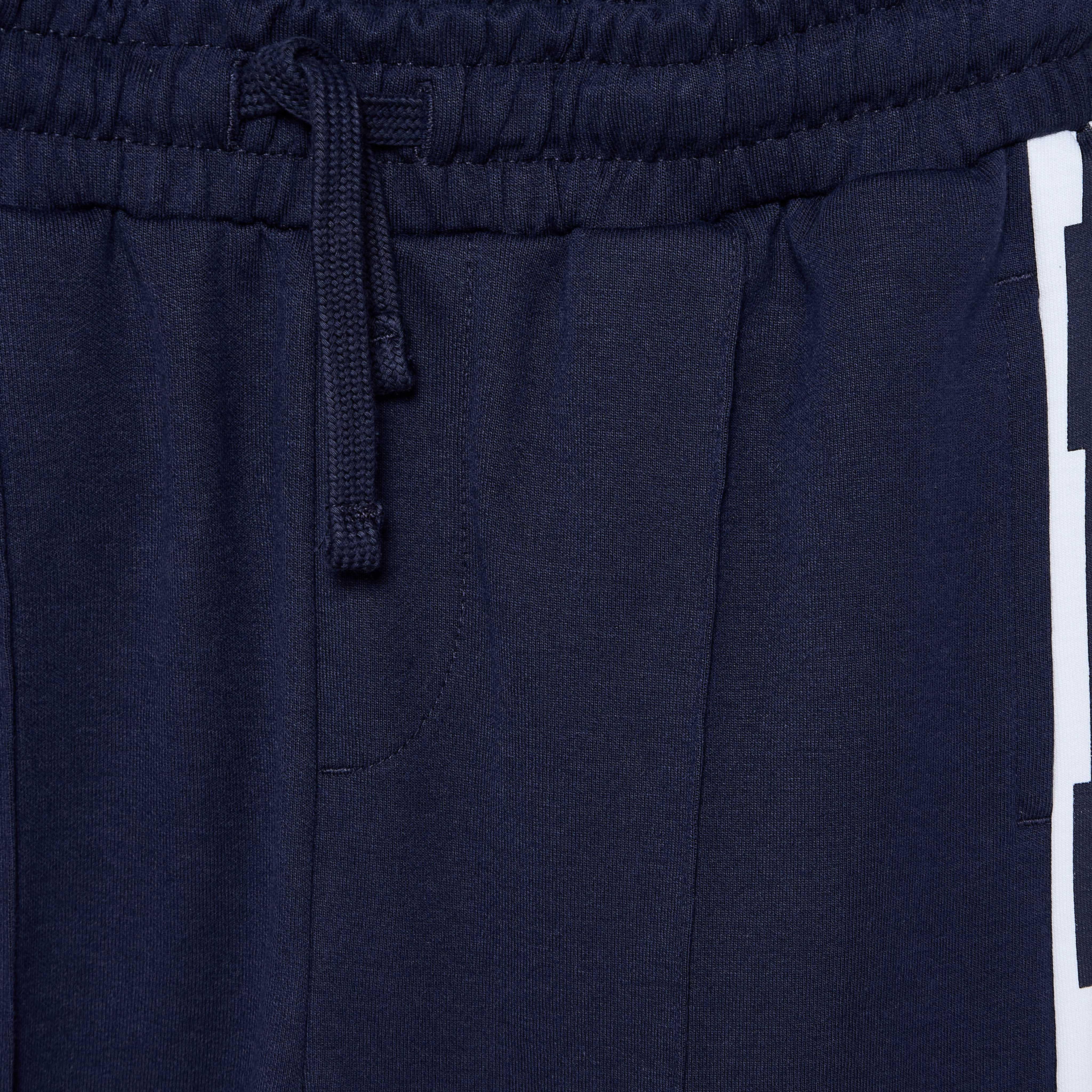 بنطلون رياضي بخصر مطاطي برباط وبتفاصيل شريط من كابا-boys-clothing-bottoms-joggersandtrackpants-image-2