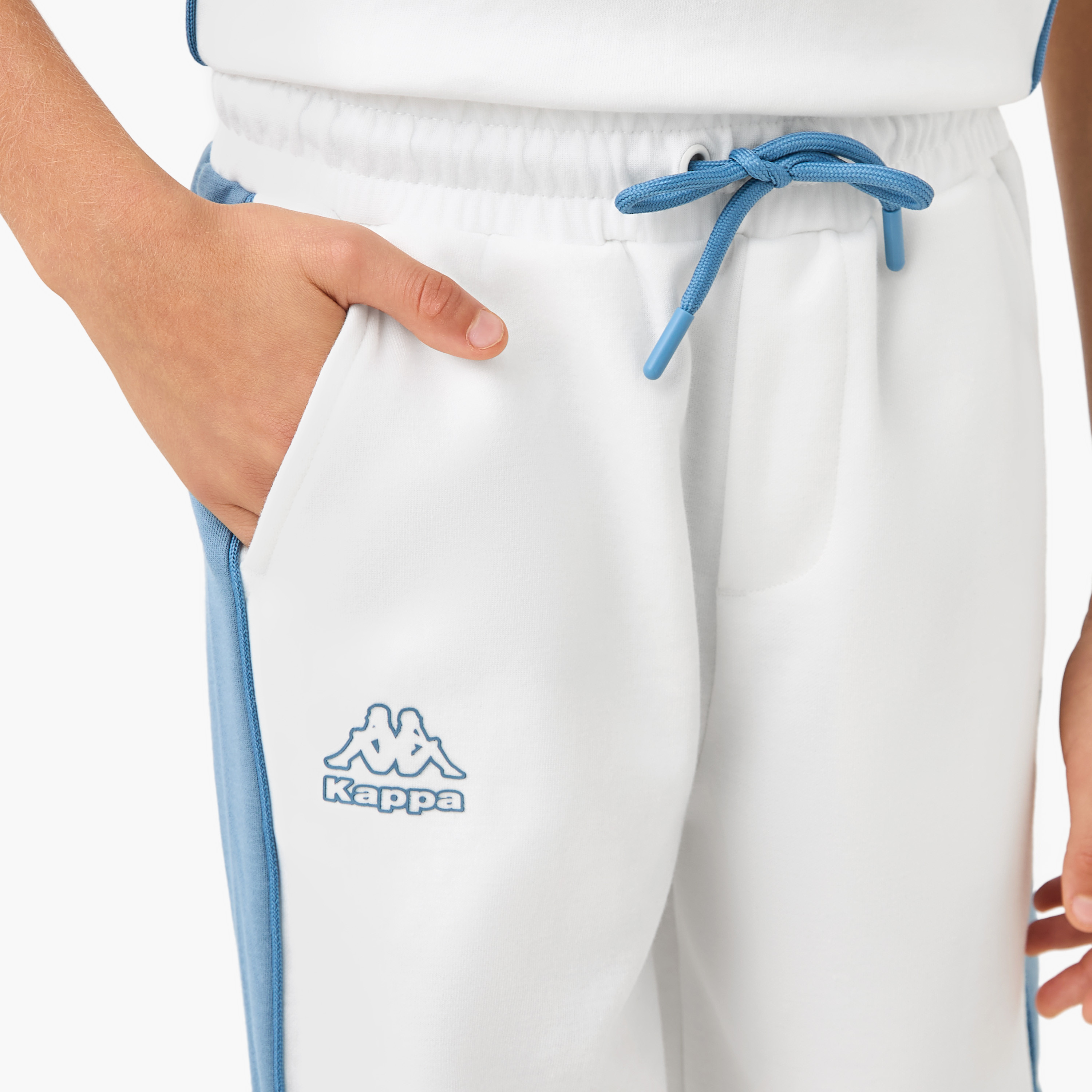 Kappa Crew Neck Short Sleeves T-shirt and Shorts Set with Colourblock Design-boys-clothing-setsandcoords-image-6