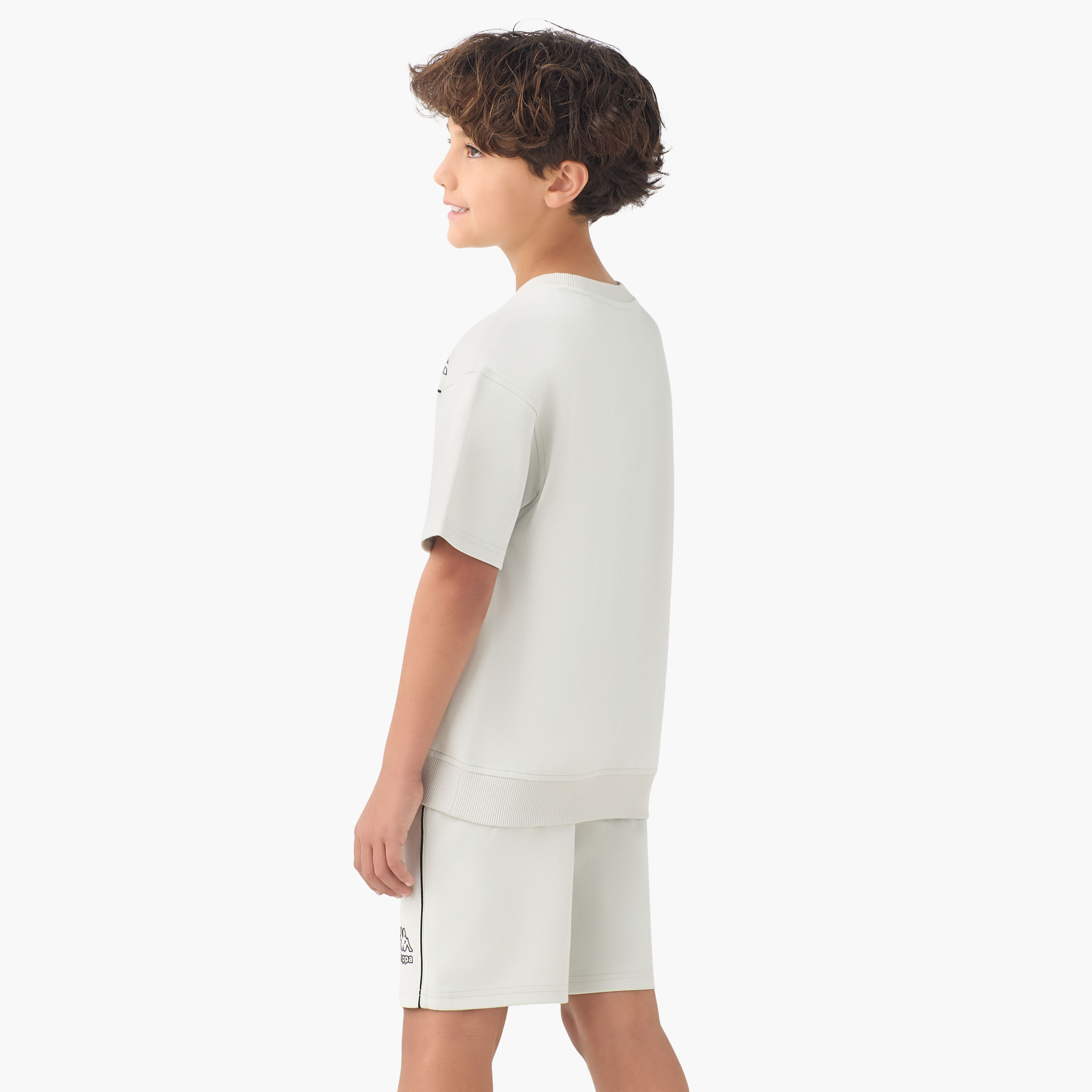 Kappa Crew Neck Short Sleeves T-Shirt and Shorts Set with Piping Detail-sports-boys-clothing-sets-image-4