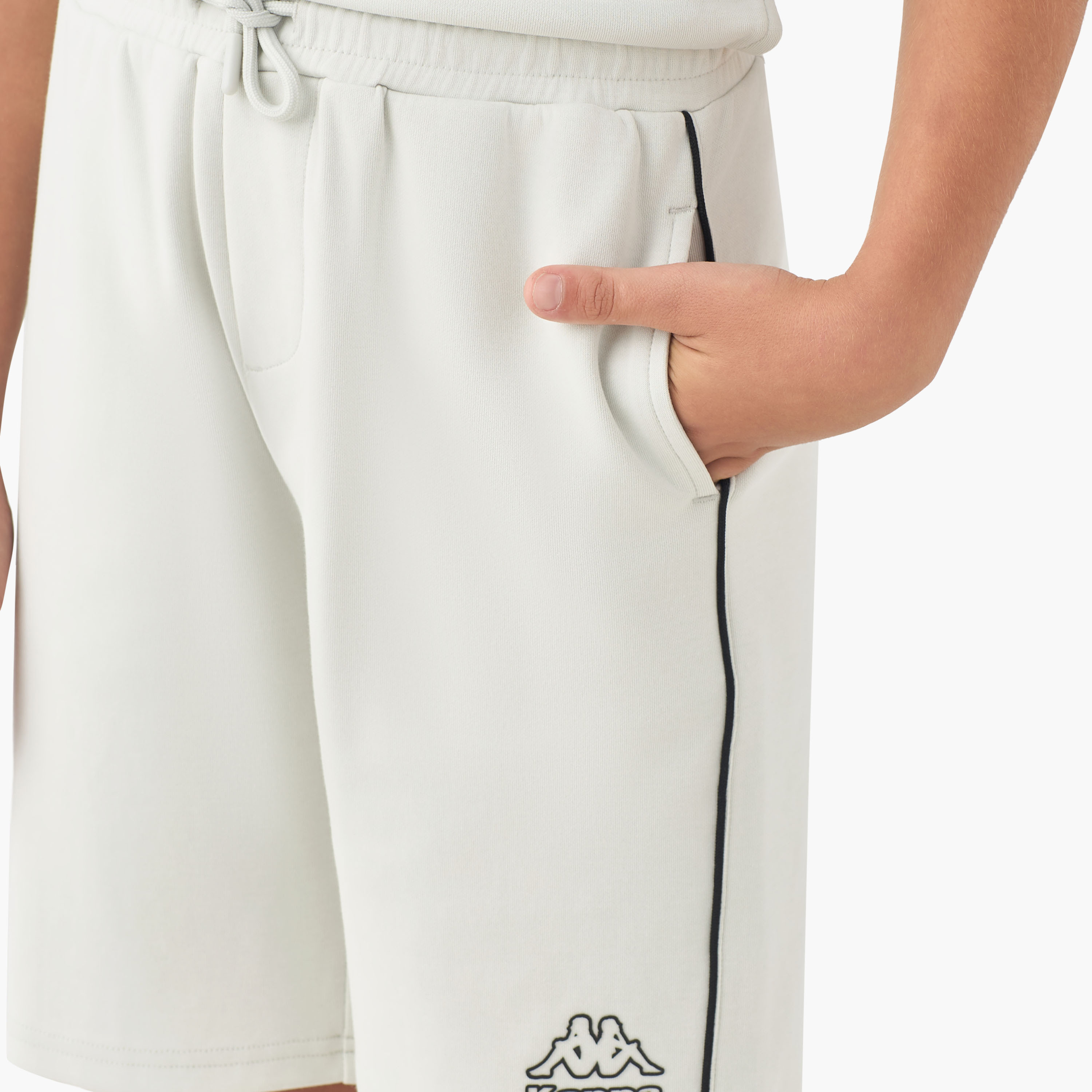 Kappa Crew Neck Short Sleeves T-Shirt and Shorts Set with Piping Detail-sports-boys-clothing-sets-image-6