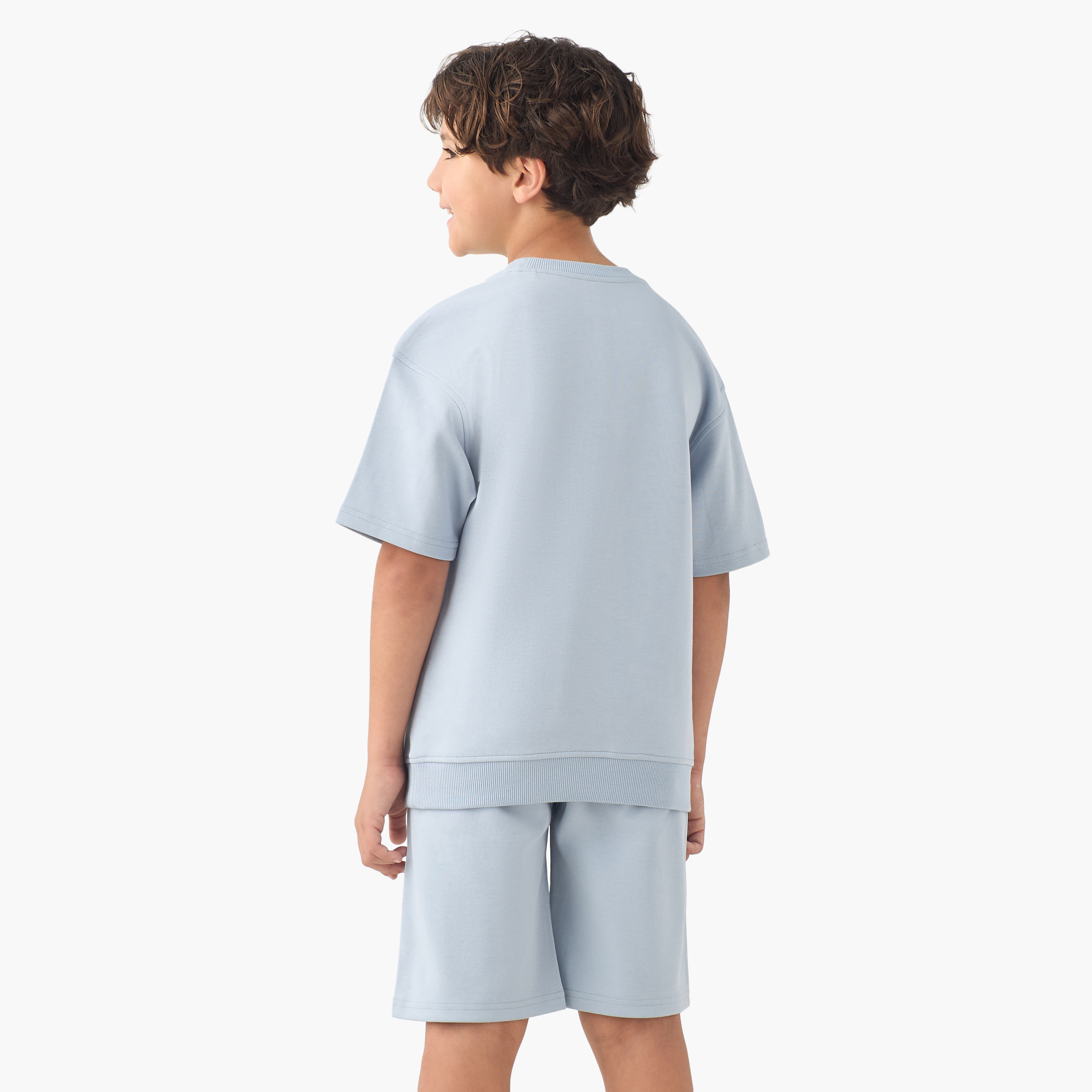 Kappa Crew Neck Short Sleeves T-Shirt and Shorts Set with Piping Detail-boys-clothing-setsandcoords-image-4