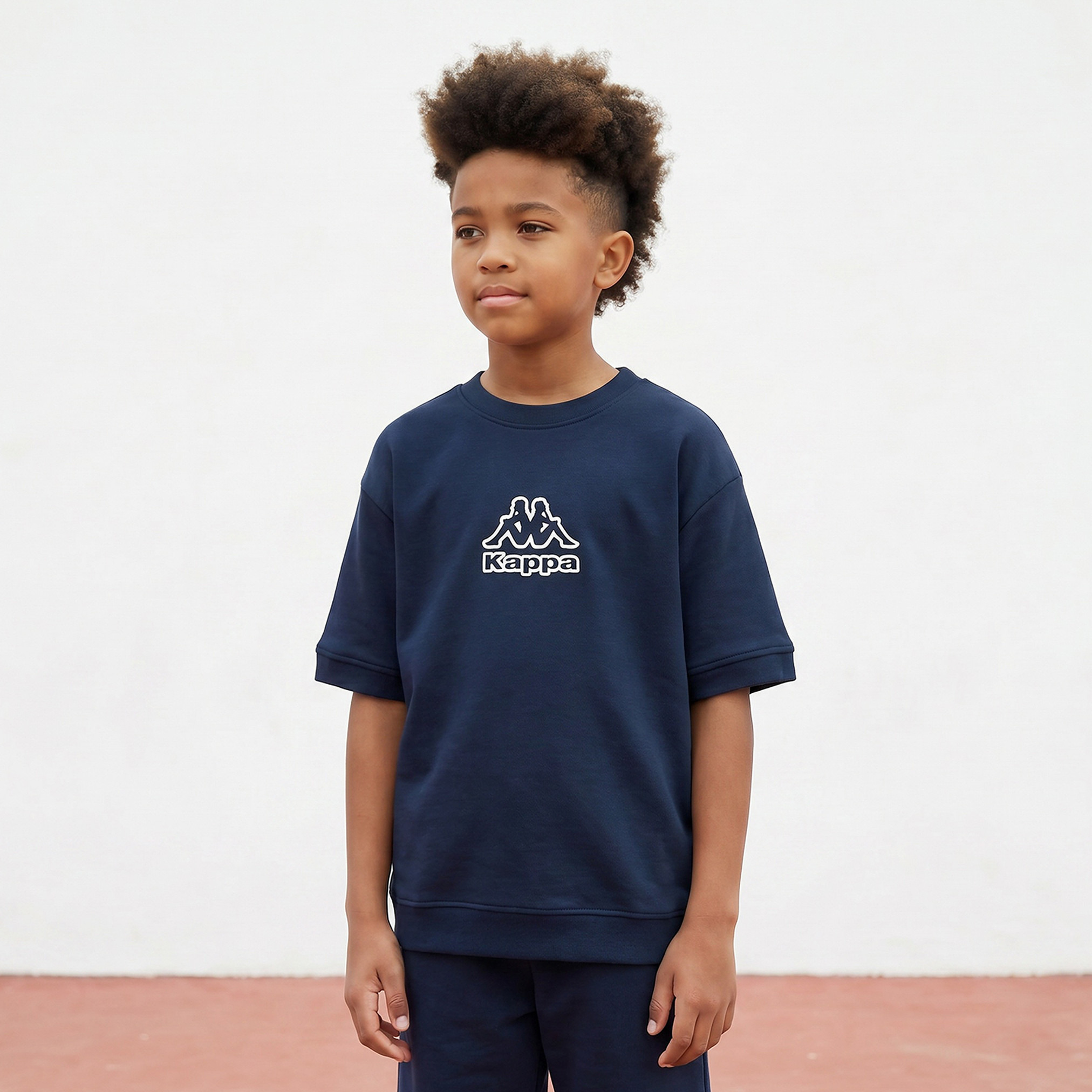 Kappa Crew Neck Short Sleeves T-shirt and Shorts Set with Logo Print-boys-clothing-setsandcoords-image-2