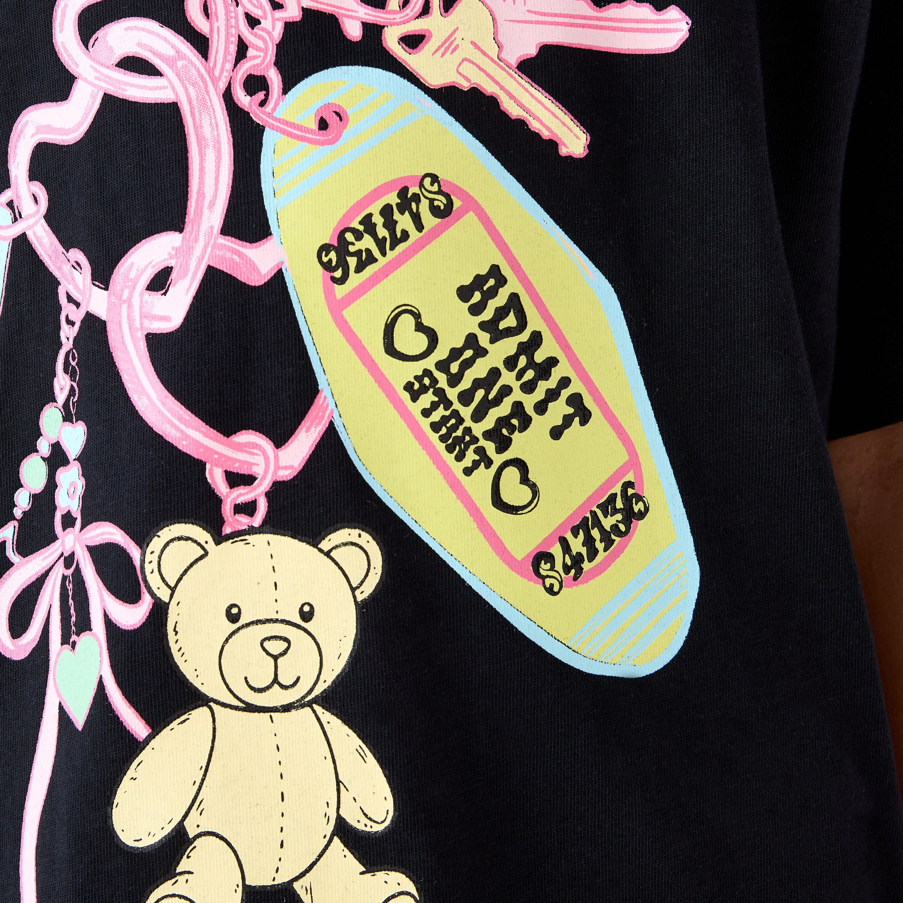 Juniors Crew Neck Short Sleeves T-shirt with Graphic Print-girls-clothing-tshirts-image-5