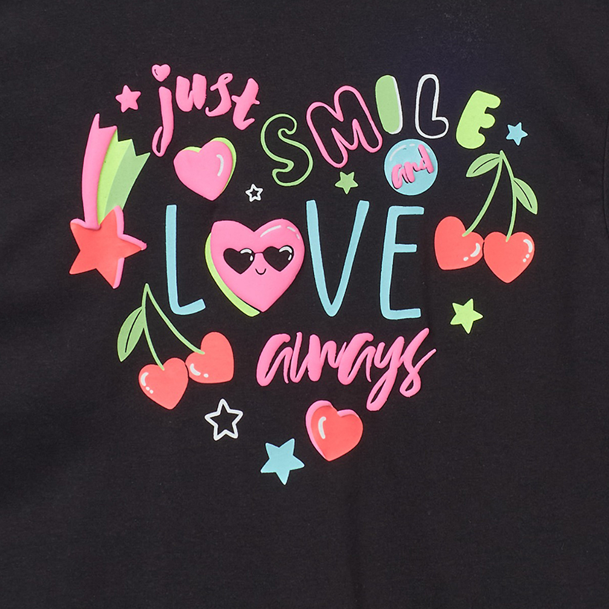 Juniors Crew Neck Short Sleeve T-shirt with Print-girls-clothing-tshirts-image-4