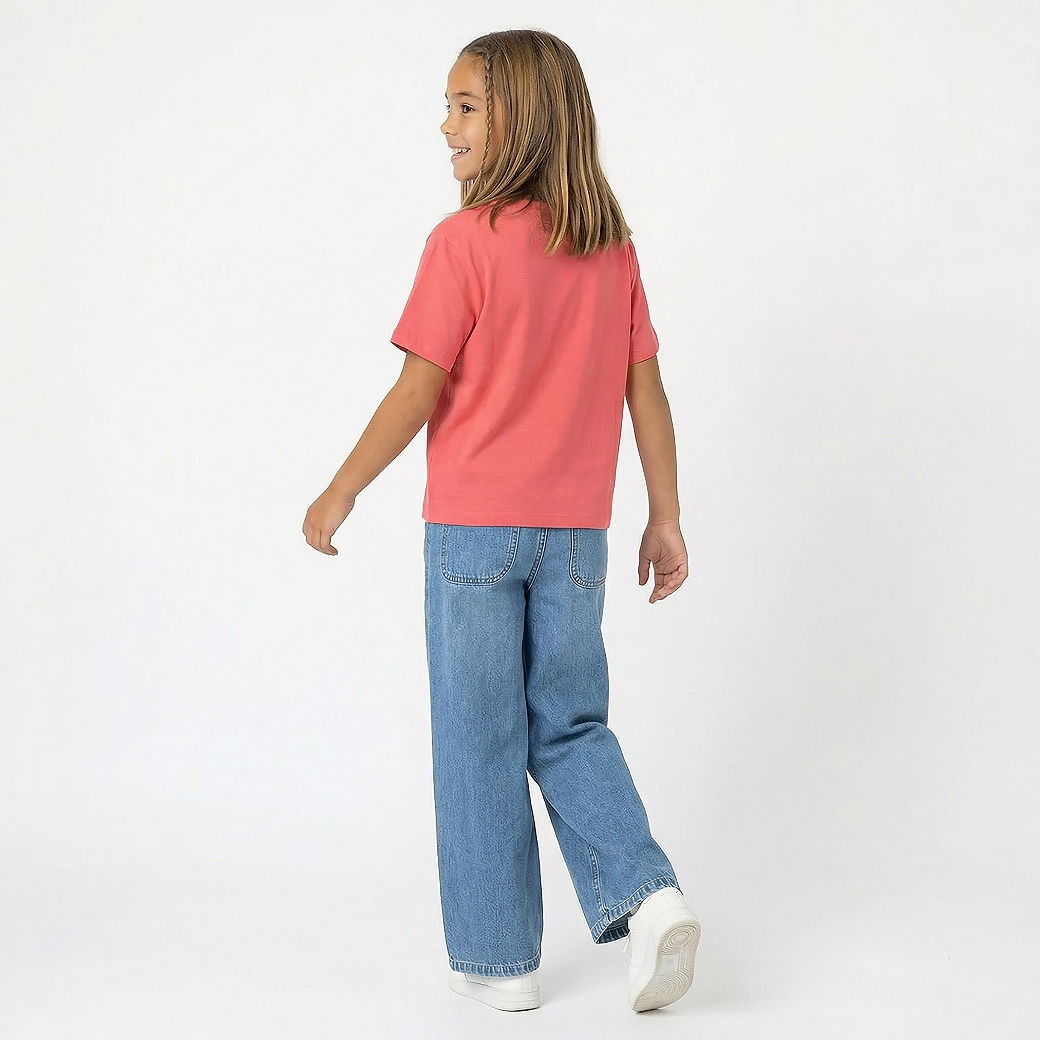 Juniors Crew Neck Short Sleeves T-shirt with Pasta Graphic Print-girls-clothing-tshirts-image-3