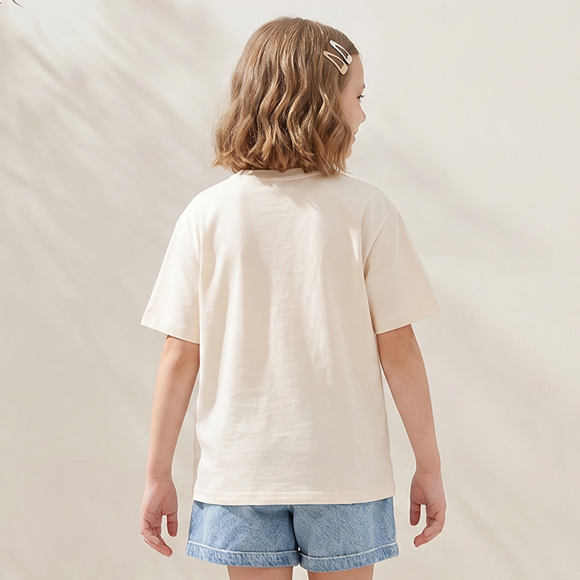 Juniors Crew Neck Short Sleeves T-shirt with New York Print-girls-clothing-tshirts-image-2