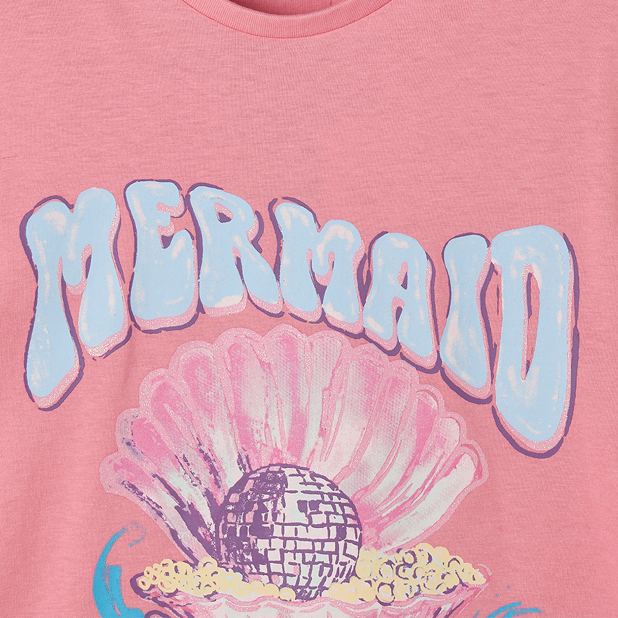 تيشيرت برقبة ضيقة وأكمام قصيرة وطبعات من جونيورز-girls-clothing-tshirts-image-4