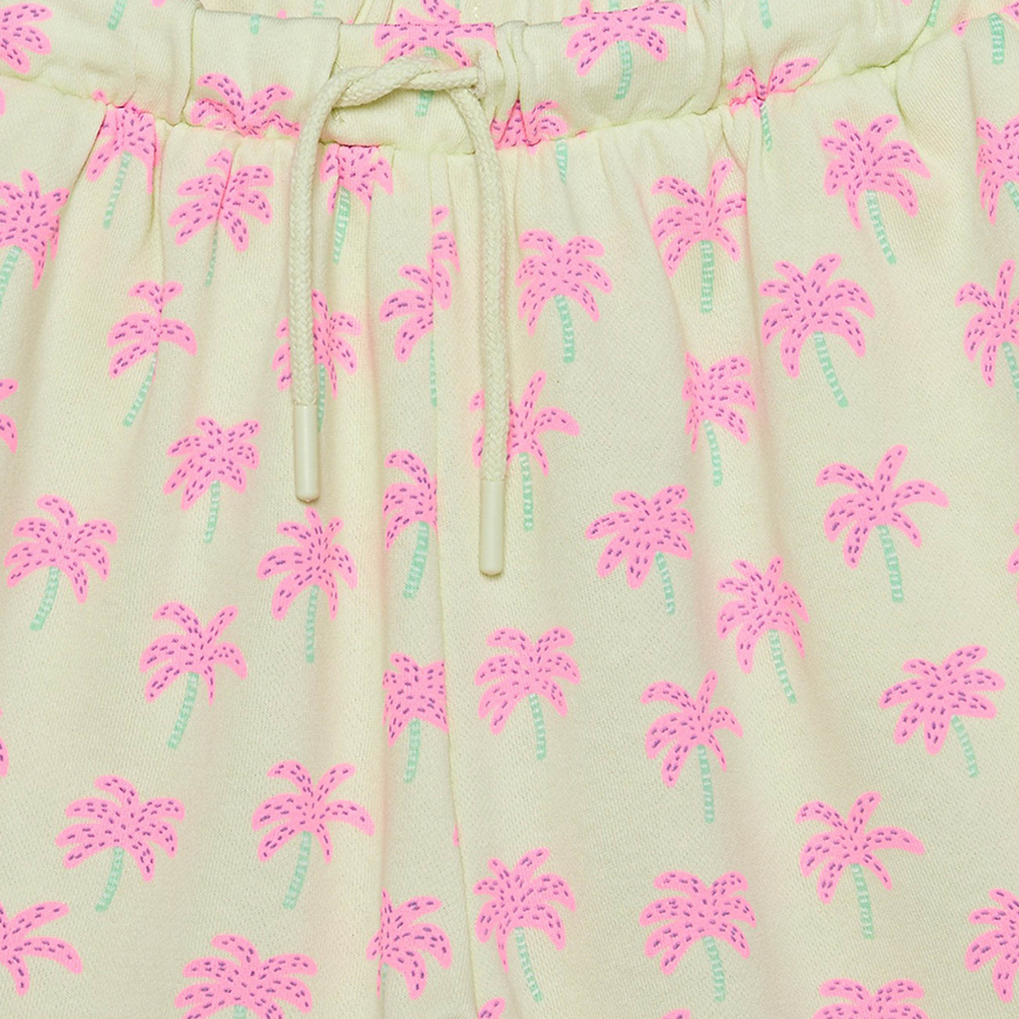 Juniors Elasticated Drawstring Waist Shorts with Palm Tree Print-girls-clothing-bottoms-shorts-image-4