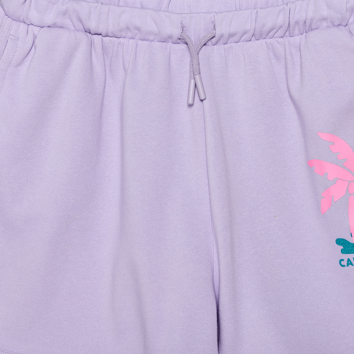 Juniors Drawstring Waist Shorts with Graphic Print-girls-clothing-bottoms-shorts-image-4