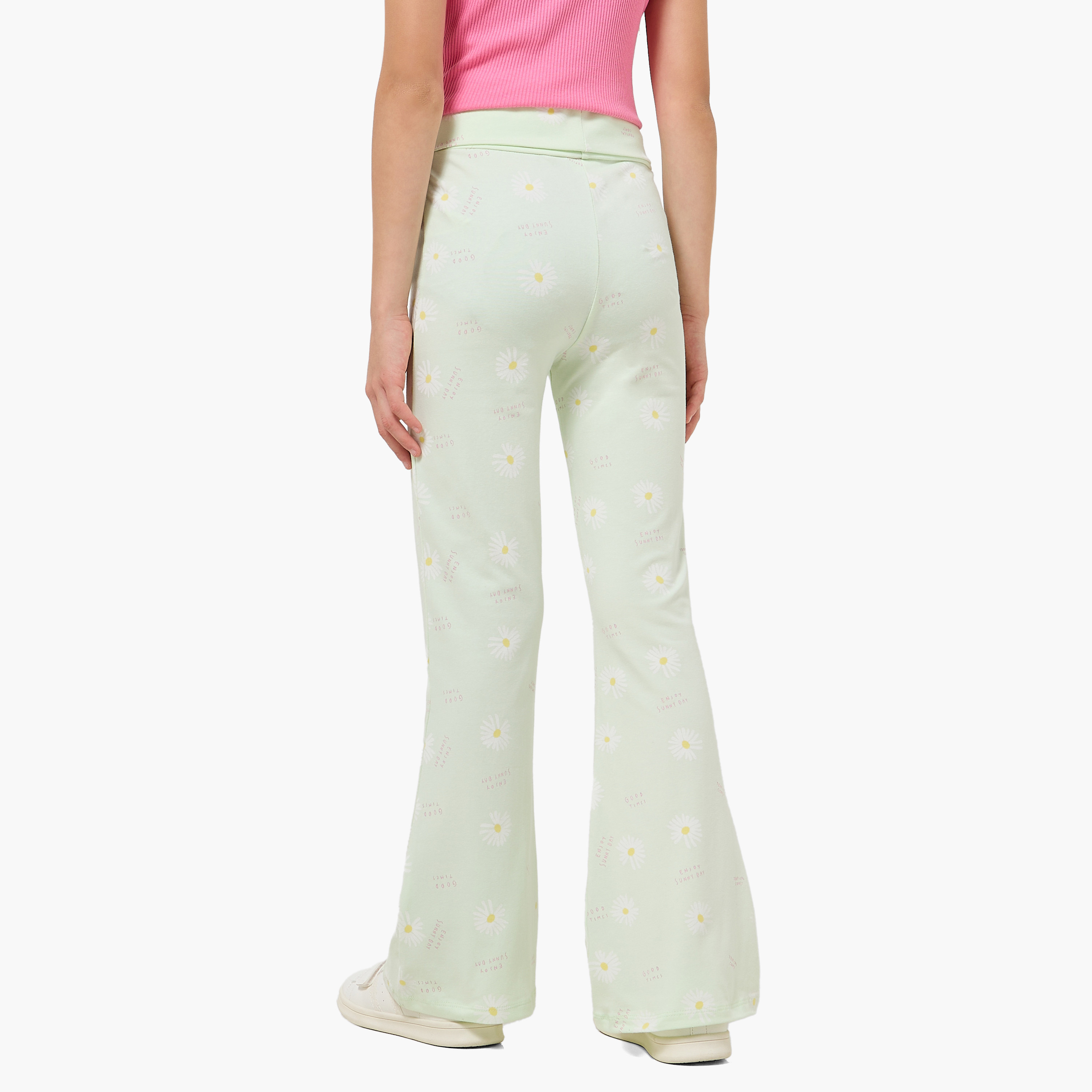 Juniors Leggings with Flared Hem-girls-clothing-bottoms-leggings-image-3