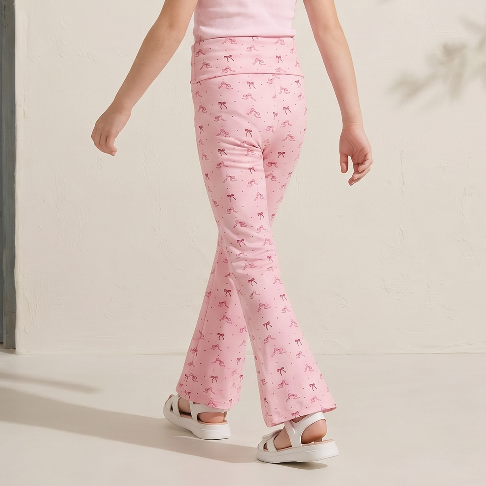 Juniors Leggings with Flared Hem-girls-clothing-bottoms-leggings-image-3