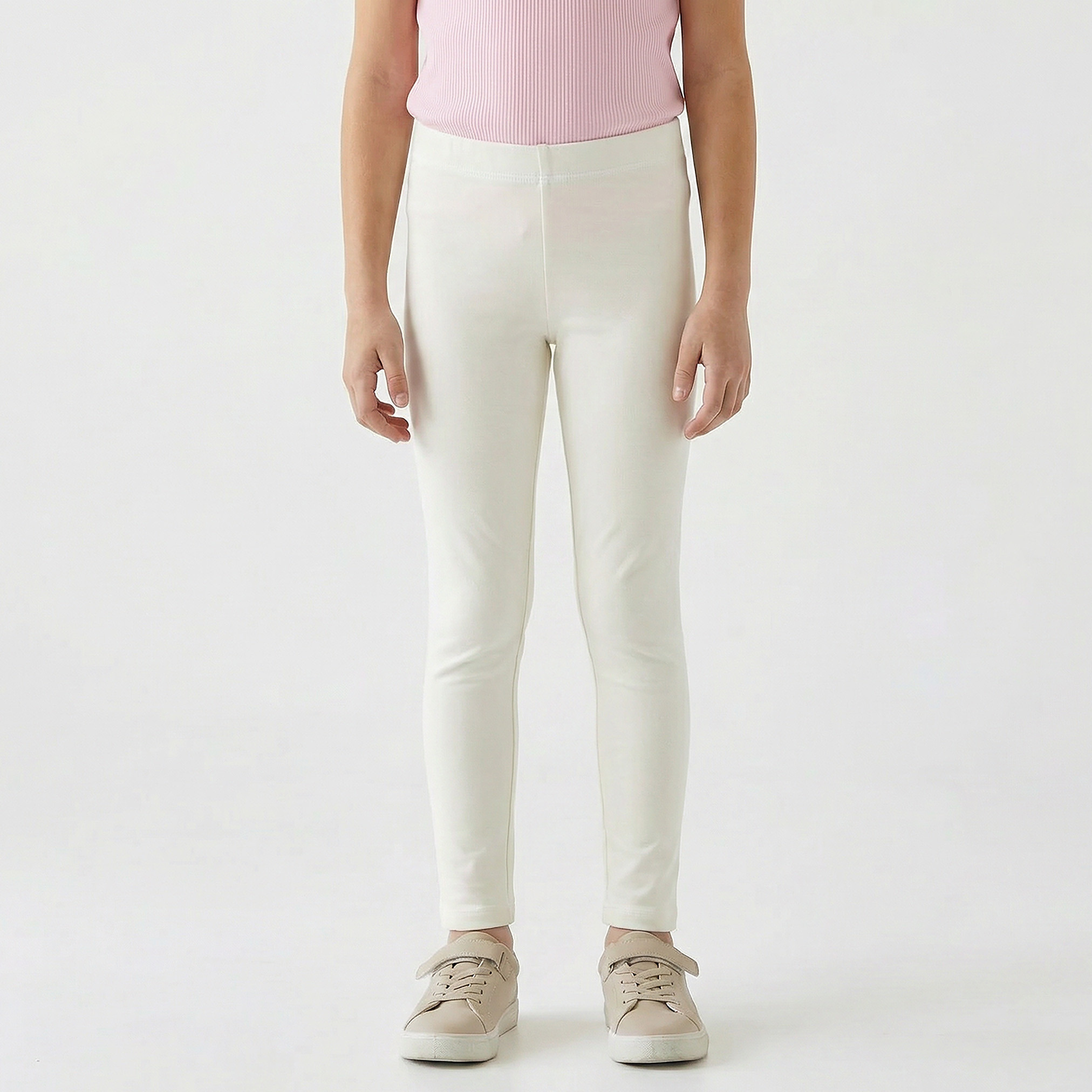 Pack of 2 Juniors Leggings with Elasticated Waist-girls-clothing-bottoms-leggings-image-3