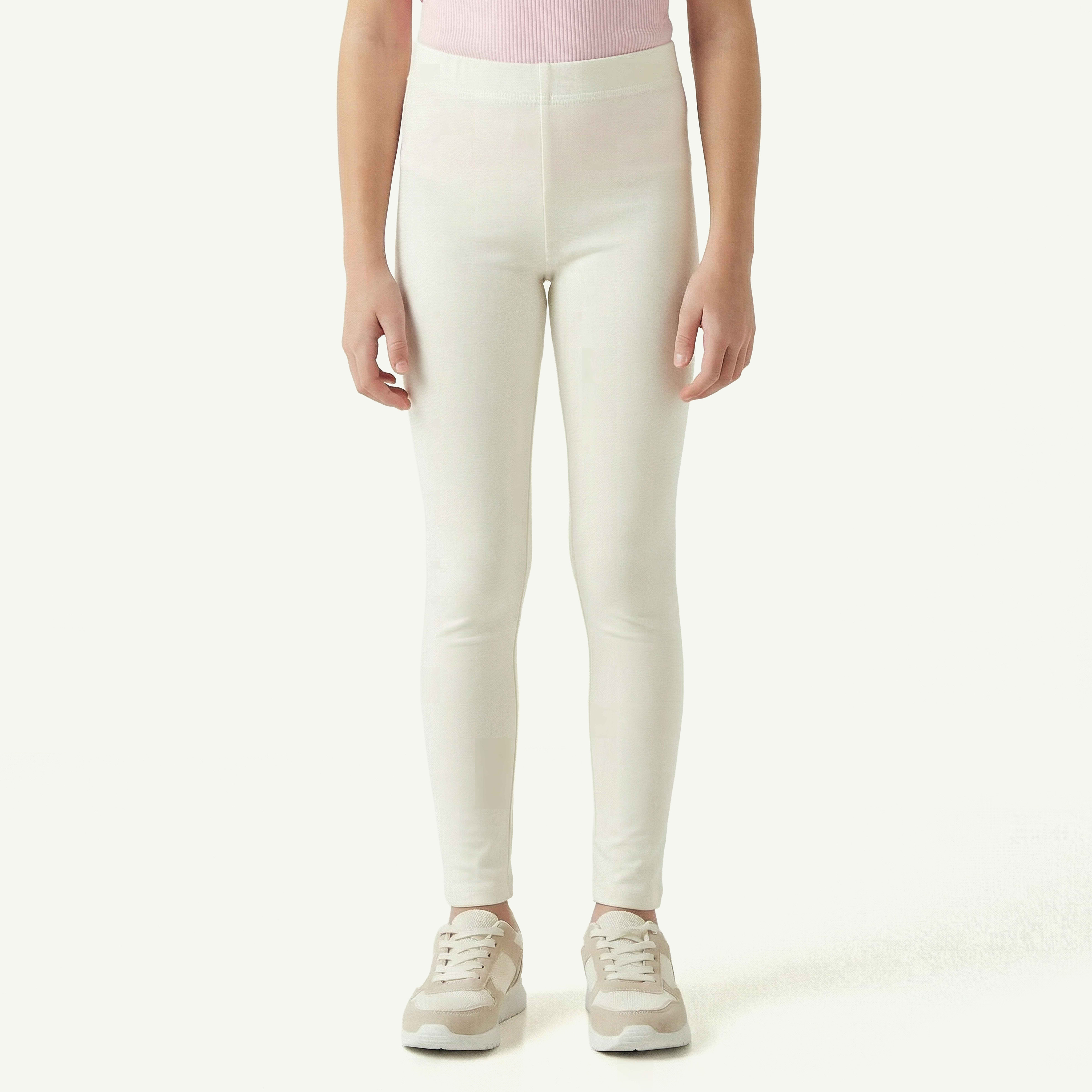 Juniors Leggings with Solid Design-girls-clothing-bottoms-leggings-image-1