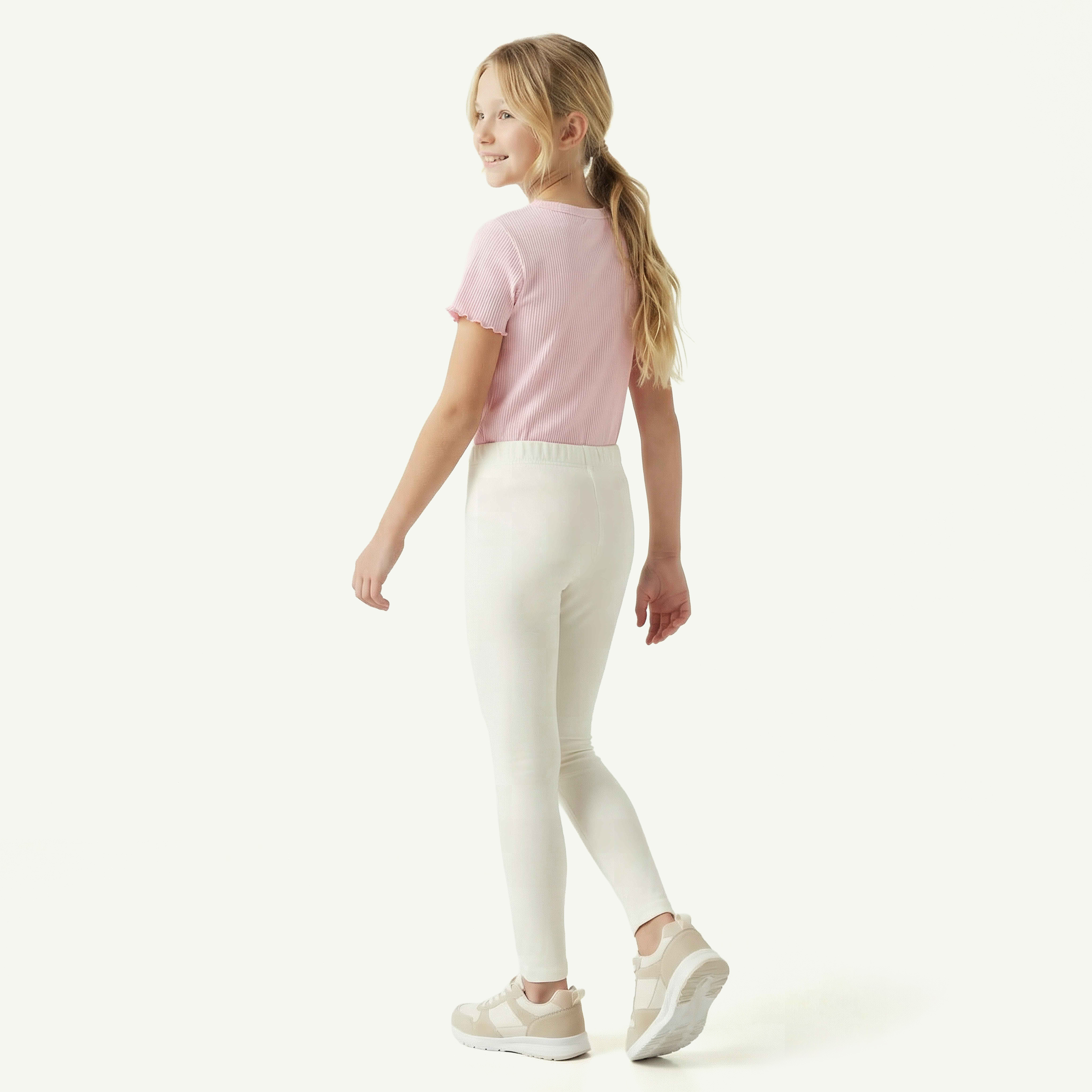 Juniors Leggings with Solid Design-girls-clothing-bottoms-leggings-image-3