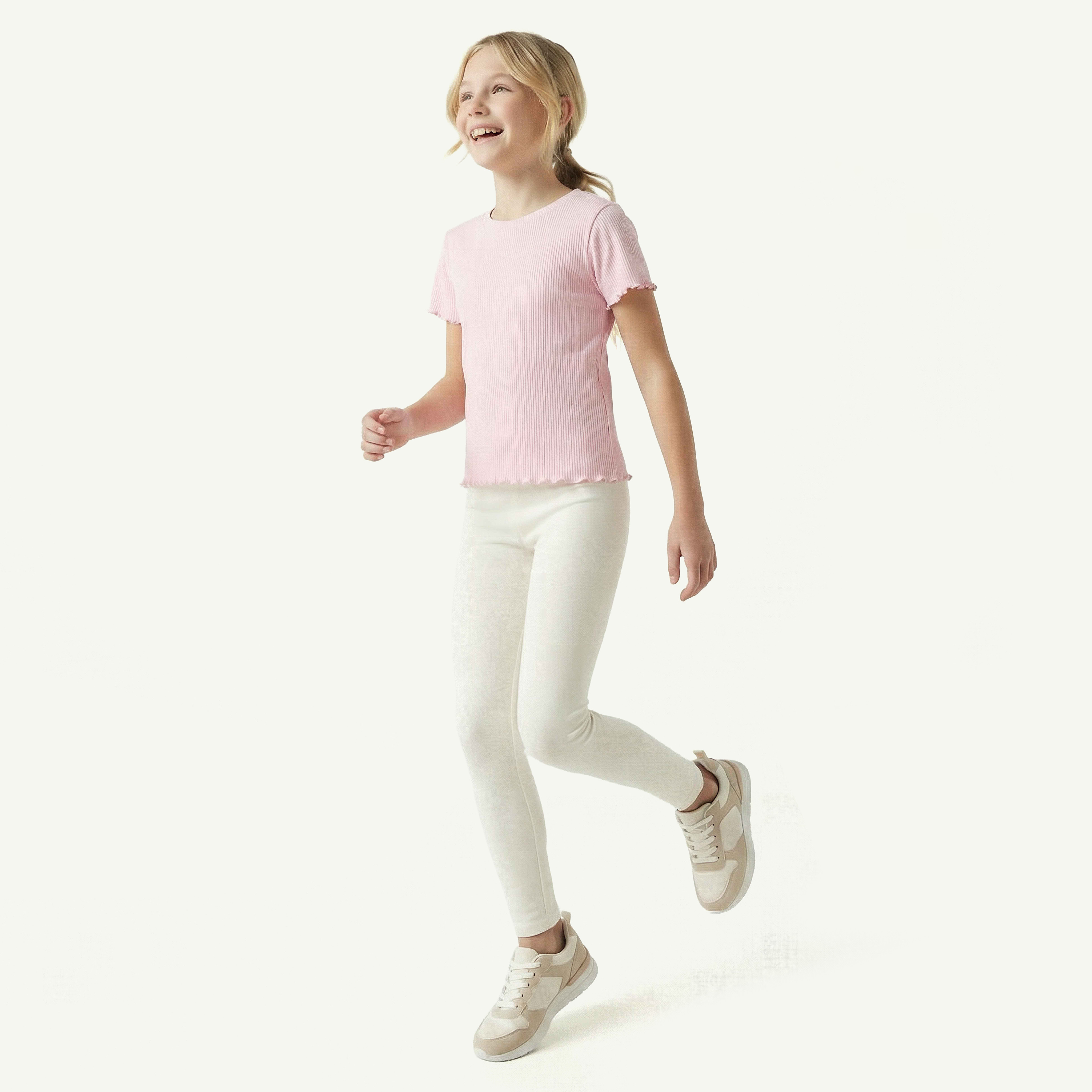 Juniors Leggings with Solid Design-girls-clothing-bottoms-leggings-image-5